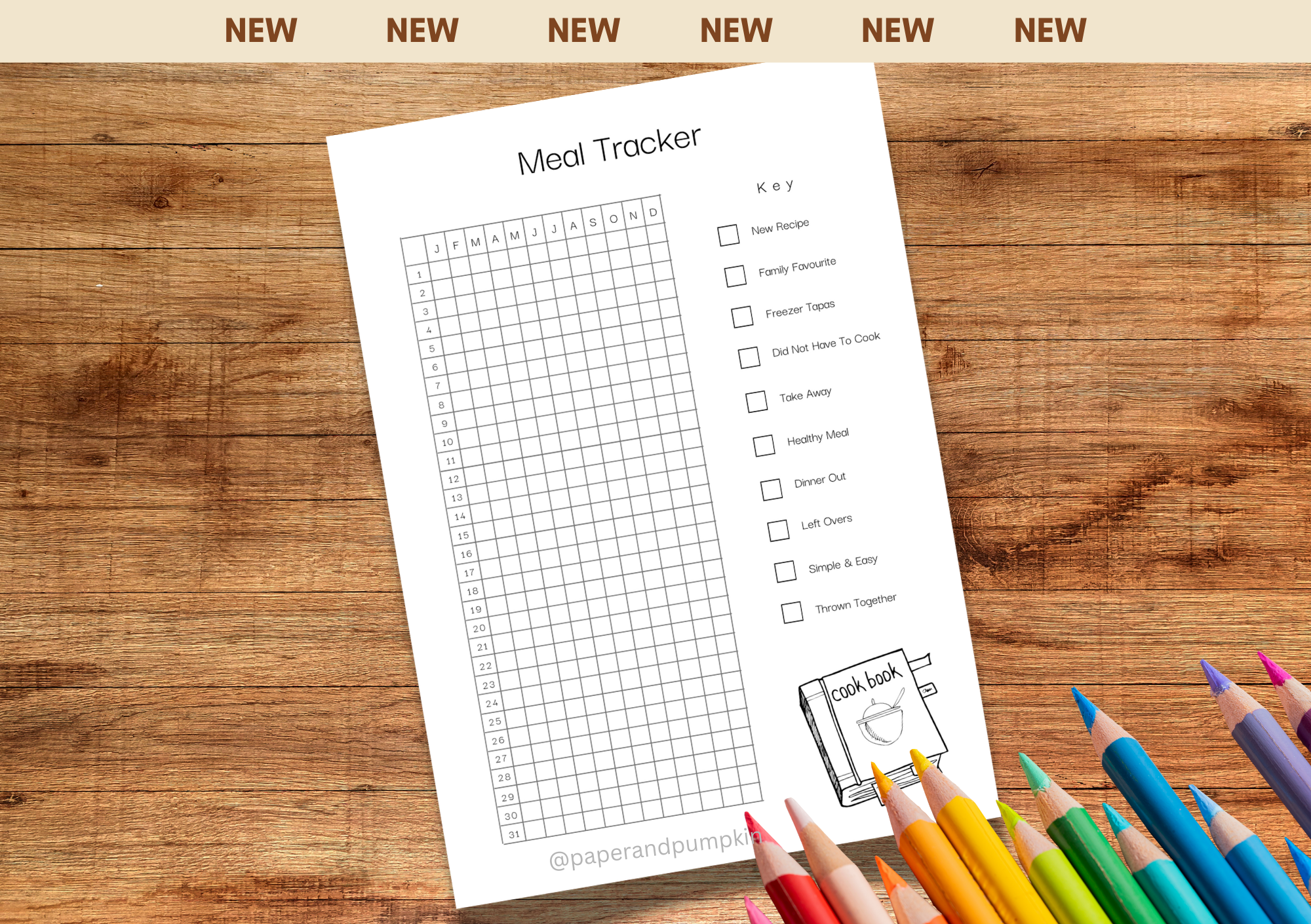 Meal Tracker Bullet Journal Page
