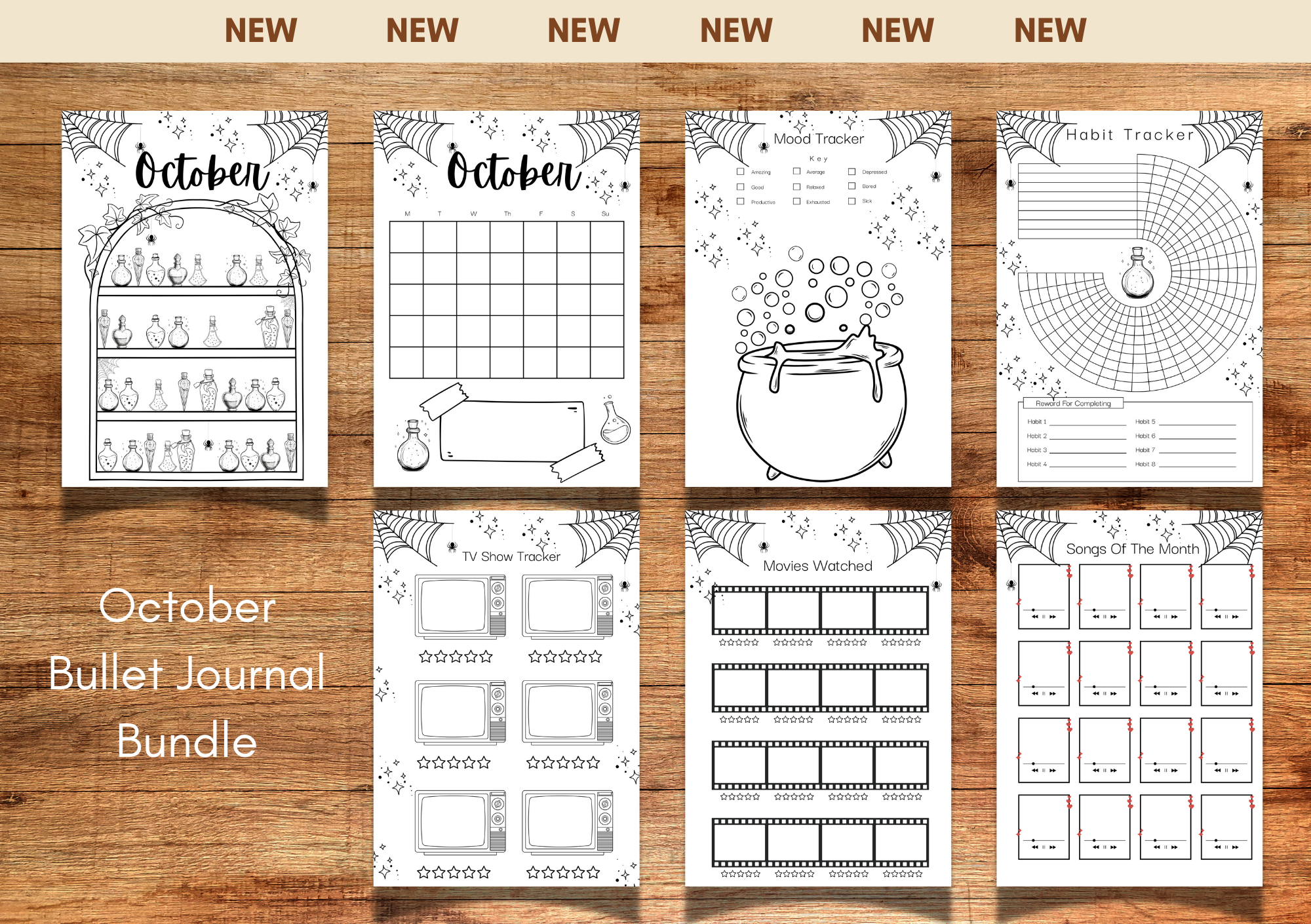 October Bullet Journal Pages