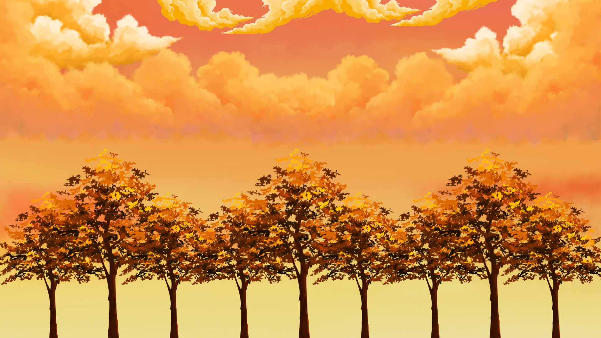Autumn Trees Digital Download Desktop Wallpaper