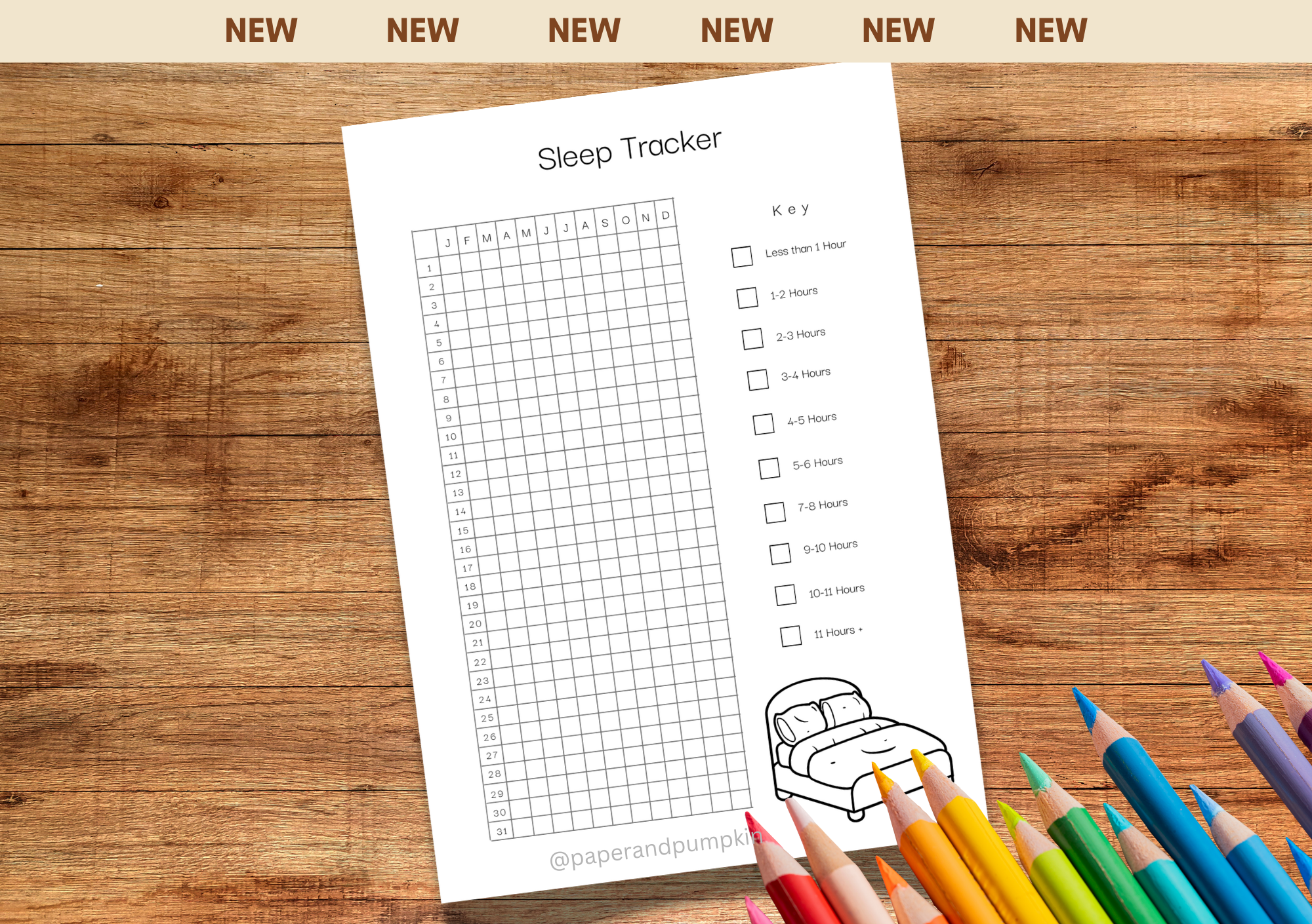 Sleep Tracker Bullet Journal Page