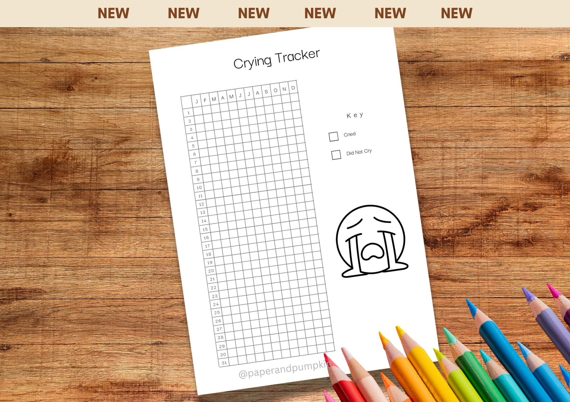 Crying Tracker Bullet Journal Page