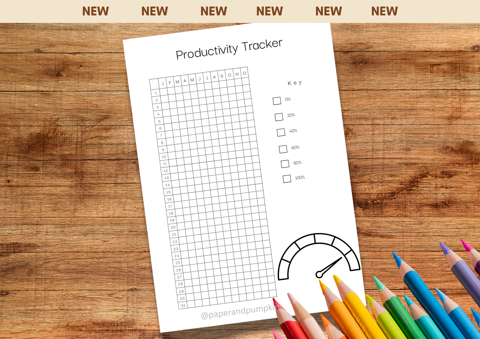 Productivity Tracker Bullet Journal Page