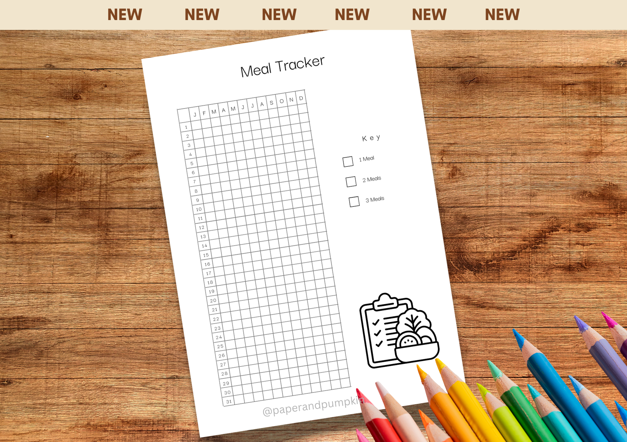 Meal Tracker Bullet Journal Page