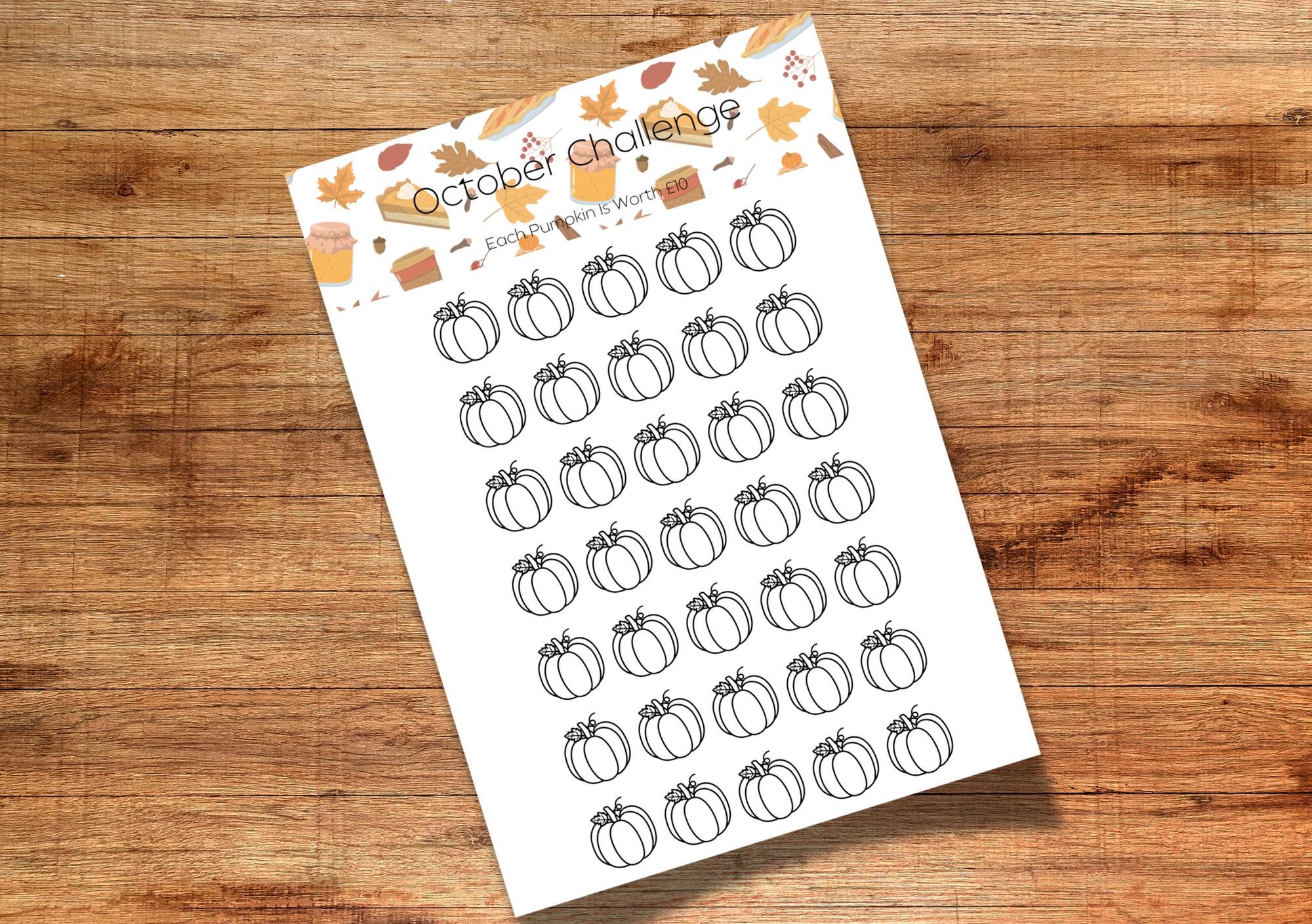 October Savings Challenge
