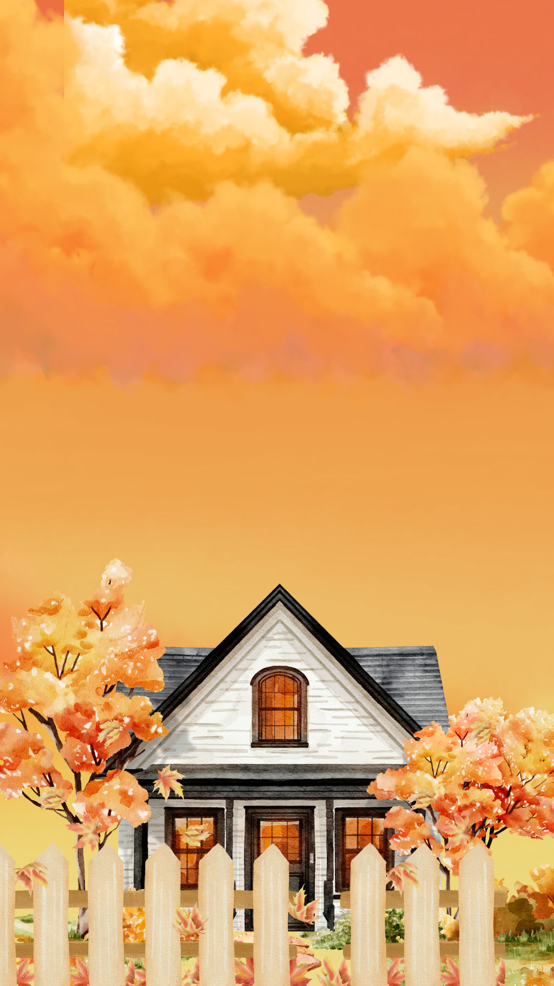 Autumn Scene Digital Download Phone Wallpaper