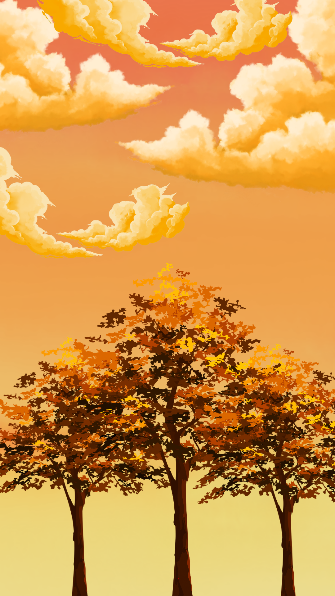 Autumn Trees Digital Download Phone Wallpaper