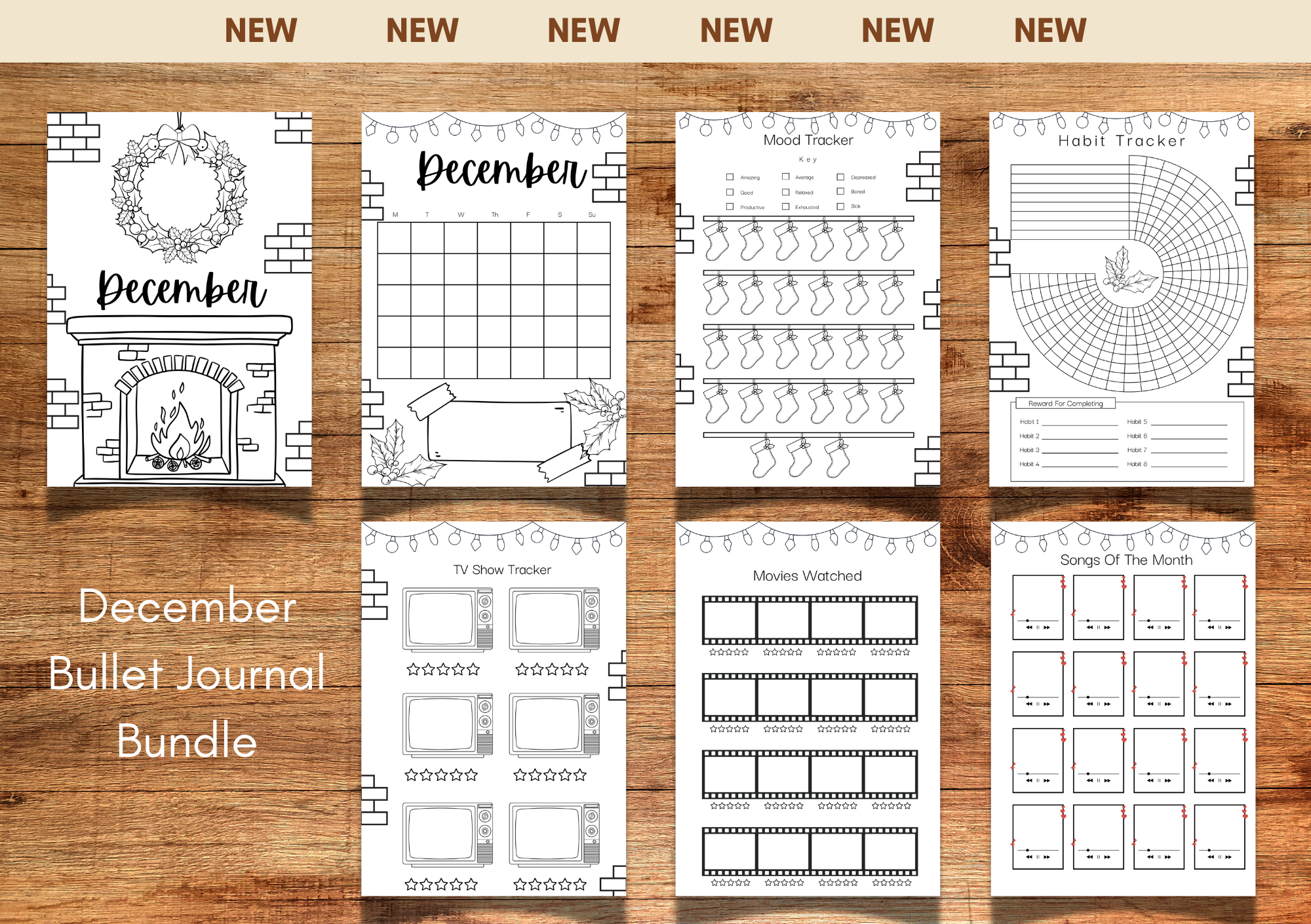 December Bullet Journal Pages