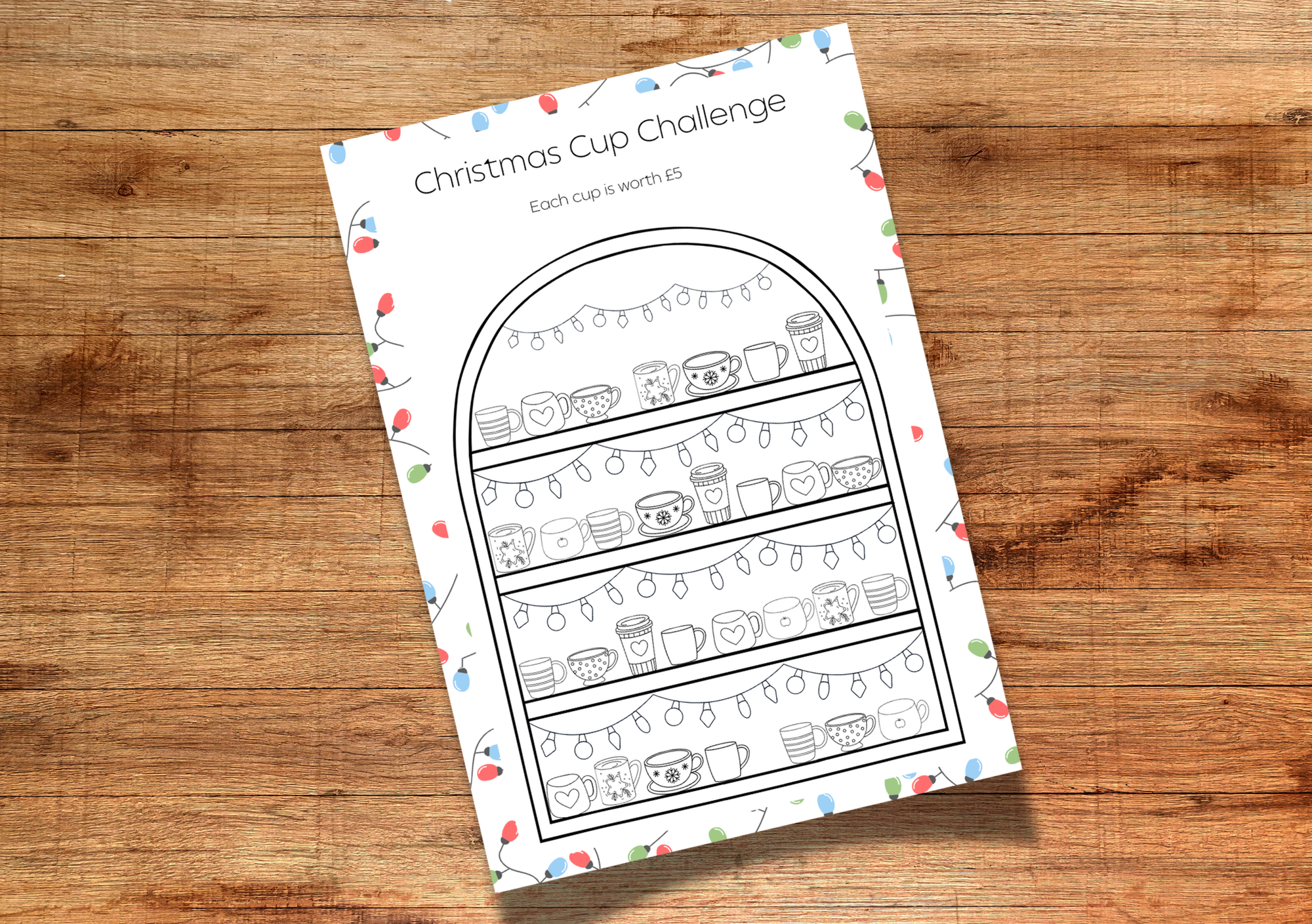 Christmas Cup Savings Challenge