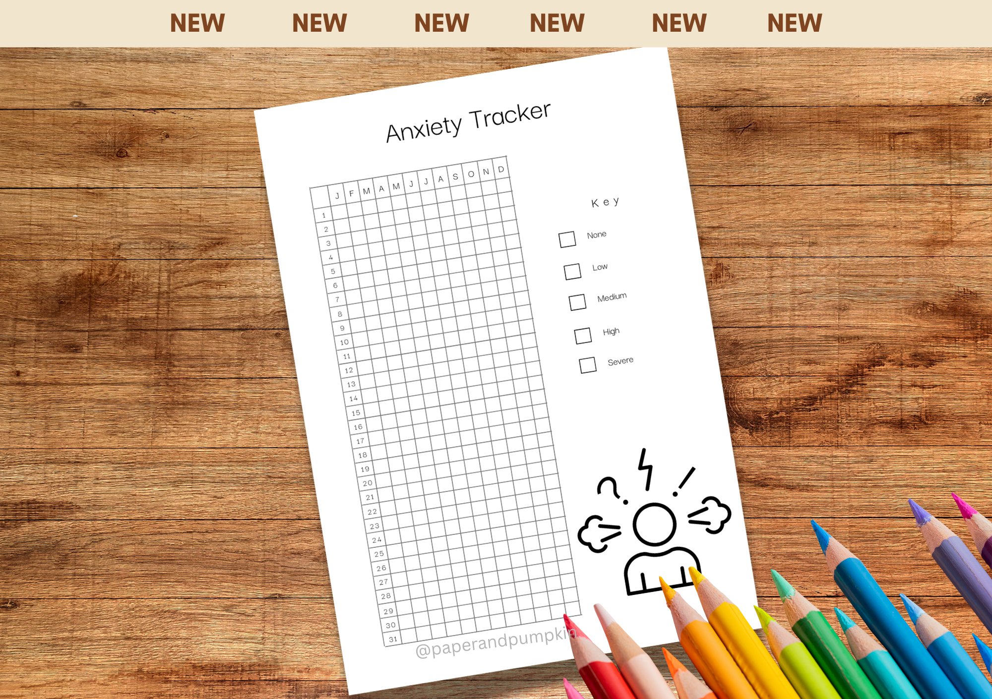 Anxiety Tracker Bullet Journal Page