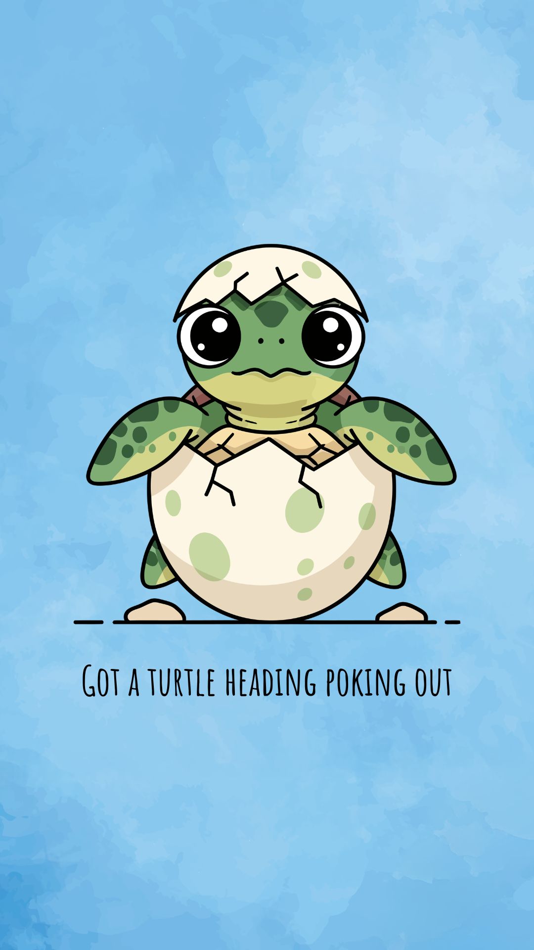 Got A Turtle Head Poking Out Digital Download Phone Wallpaper