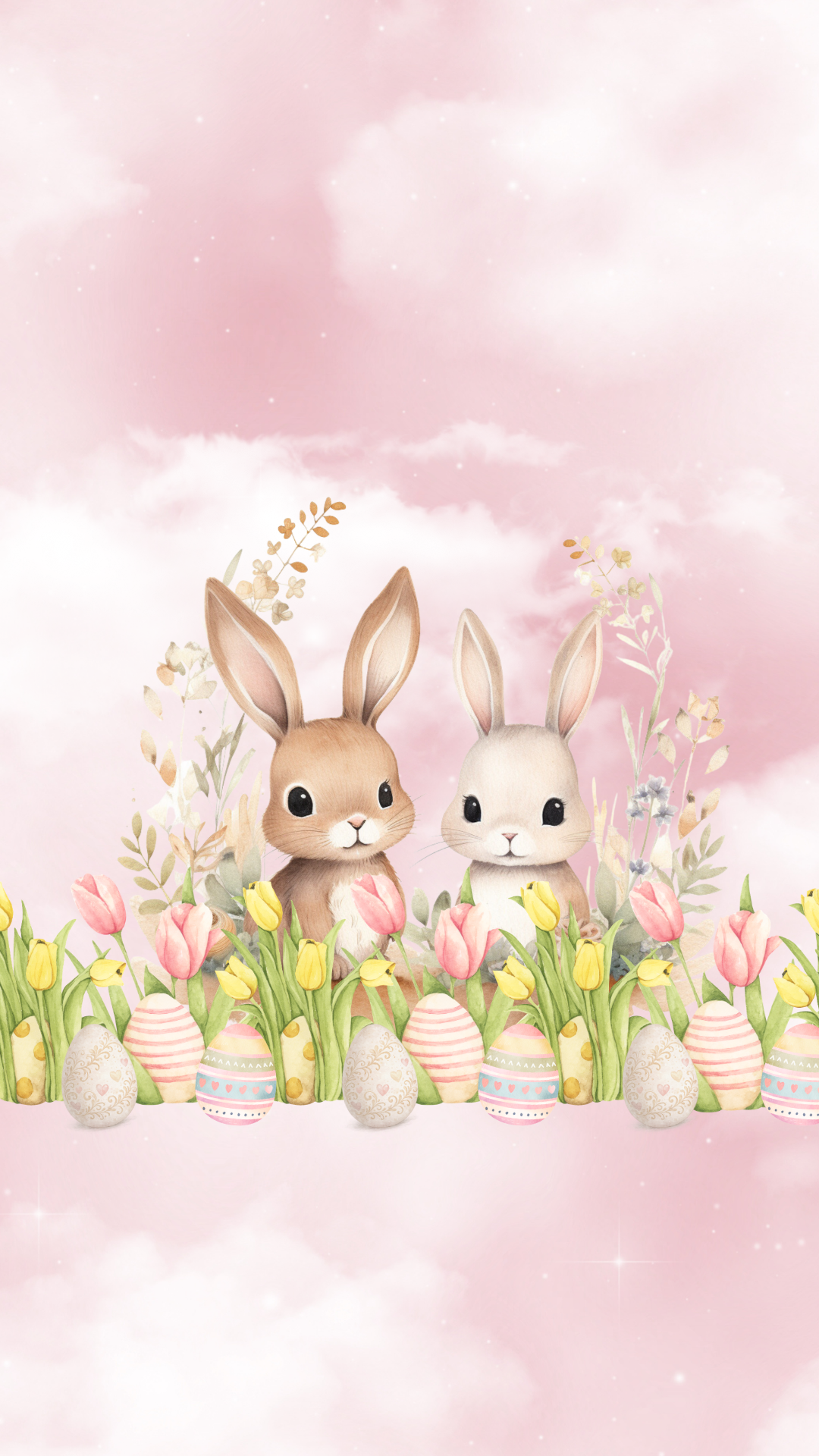 Easter Bunny Digital Download Phone Wallpaper