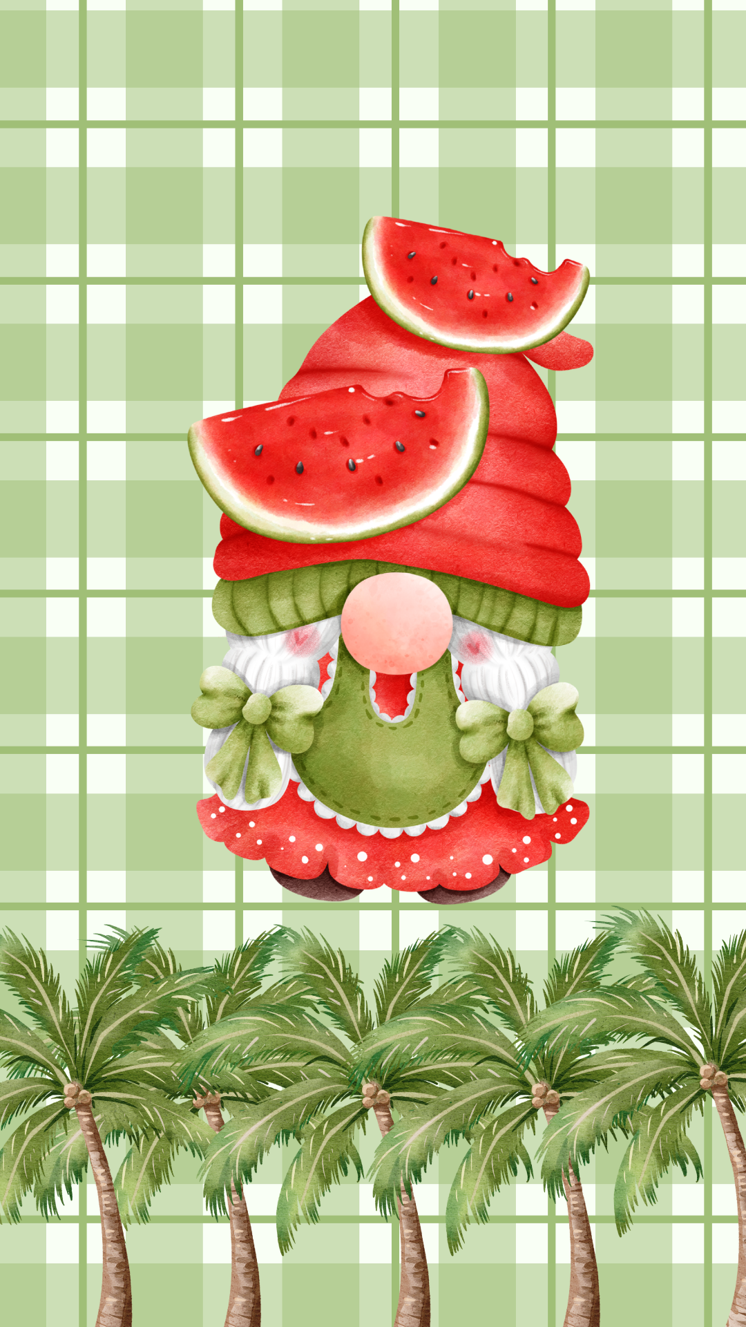 Watermelon Gonk Digital Download Phone Wallpaper