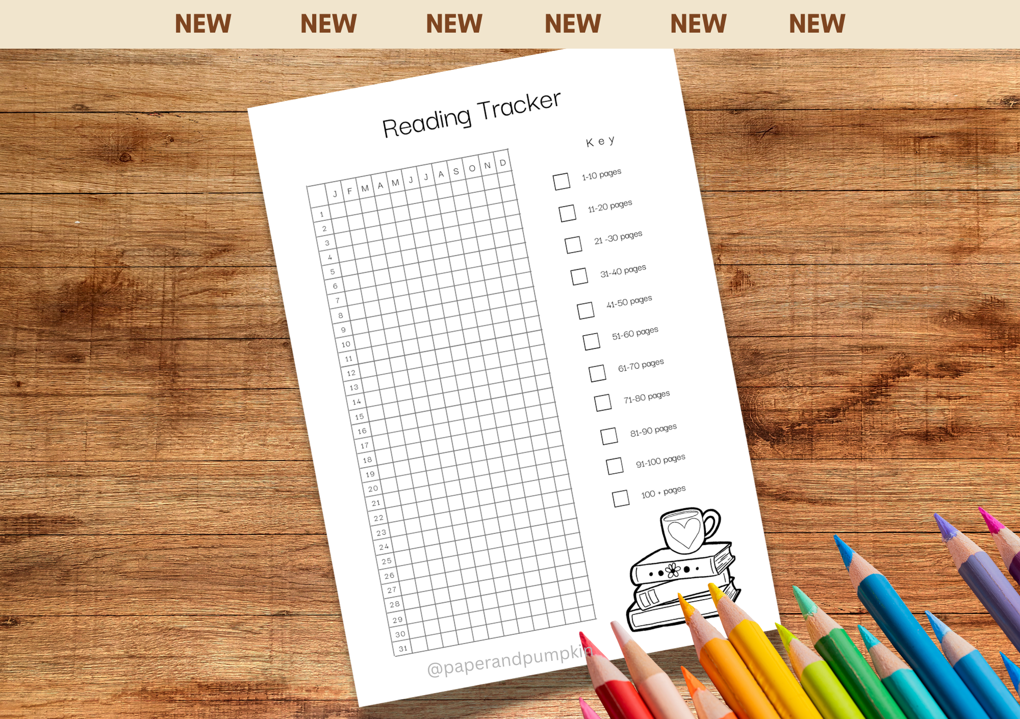 Reading Tracker Bullet Journal Page