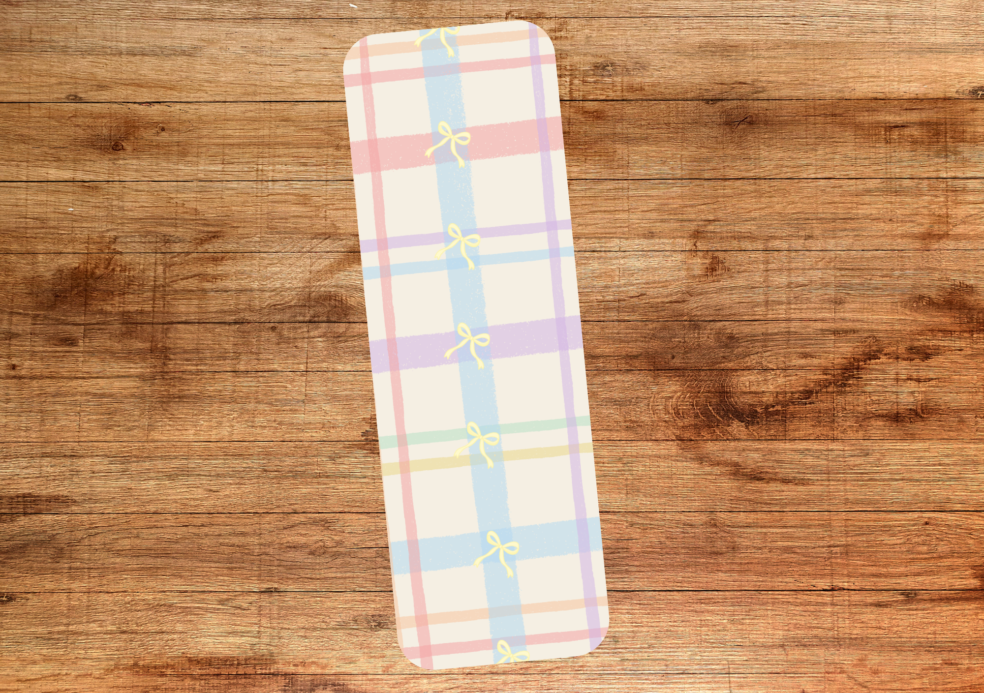 Pastel Check Bookmark