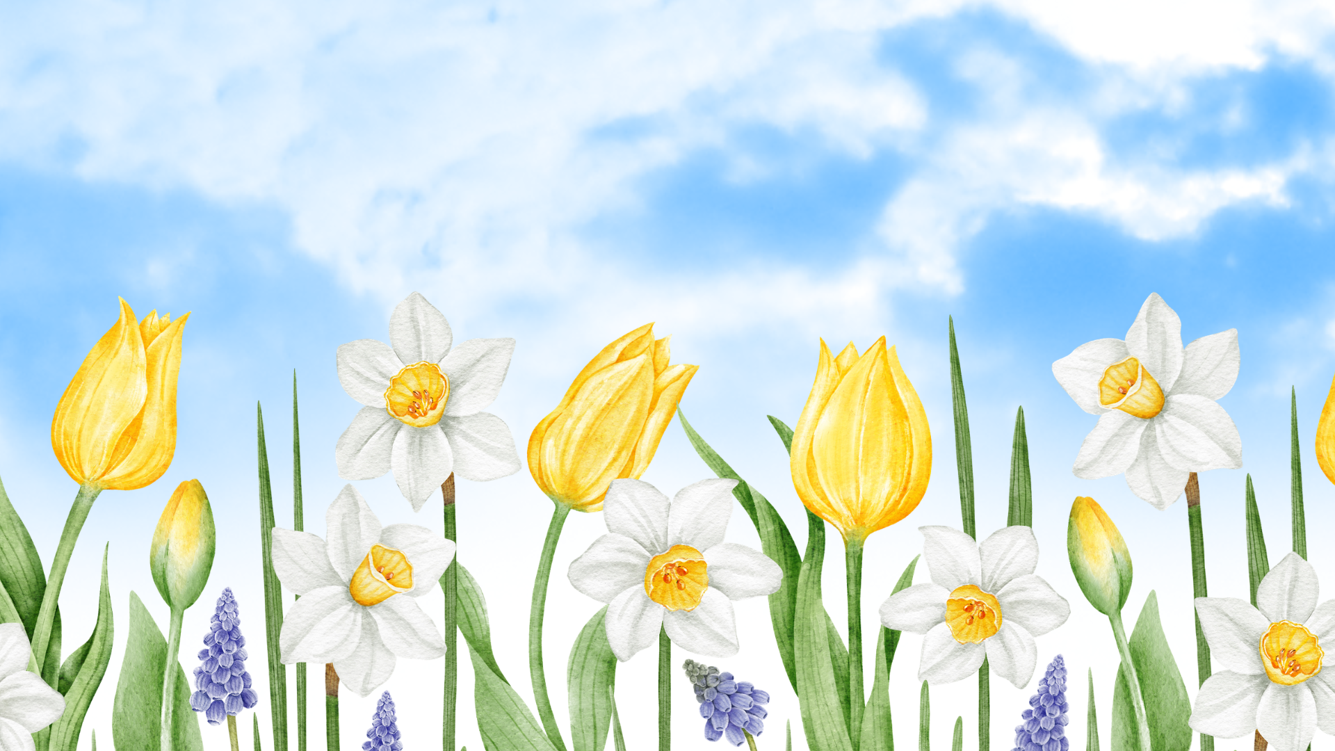 Spring Flowers Digital Download Desktop Wallpaper