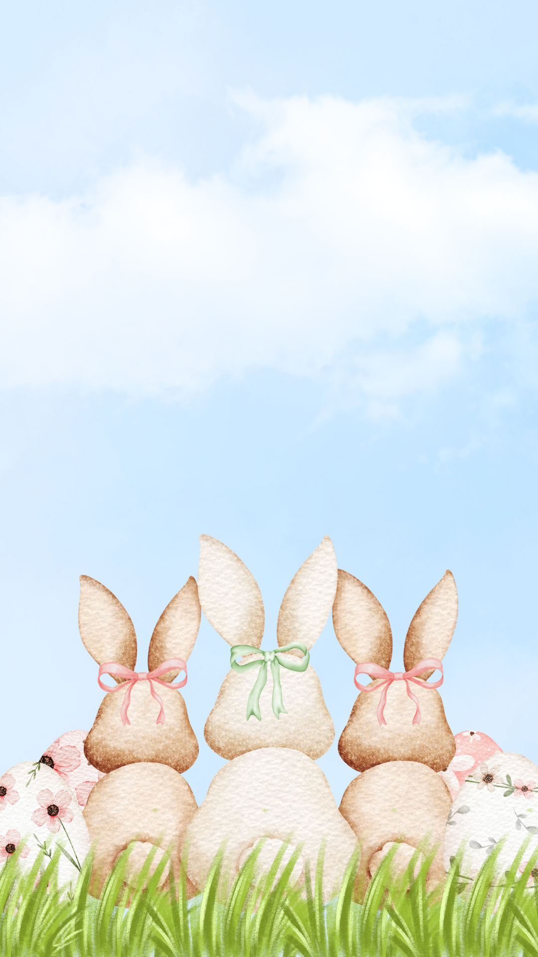 Easter Bunny Digital Download Phone Wallpaper