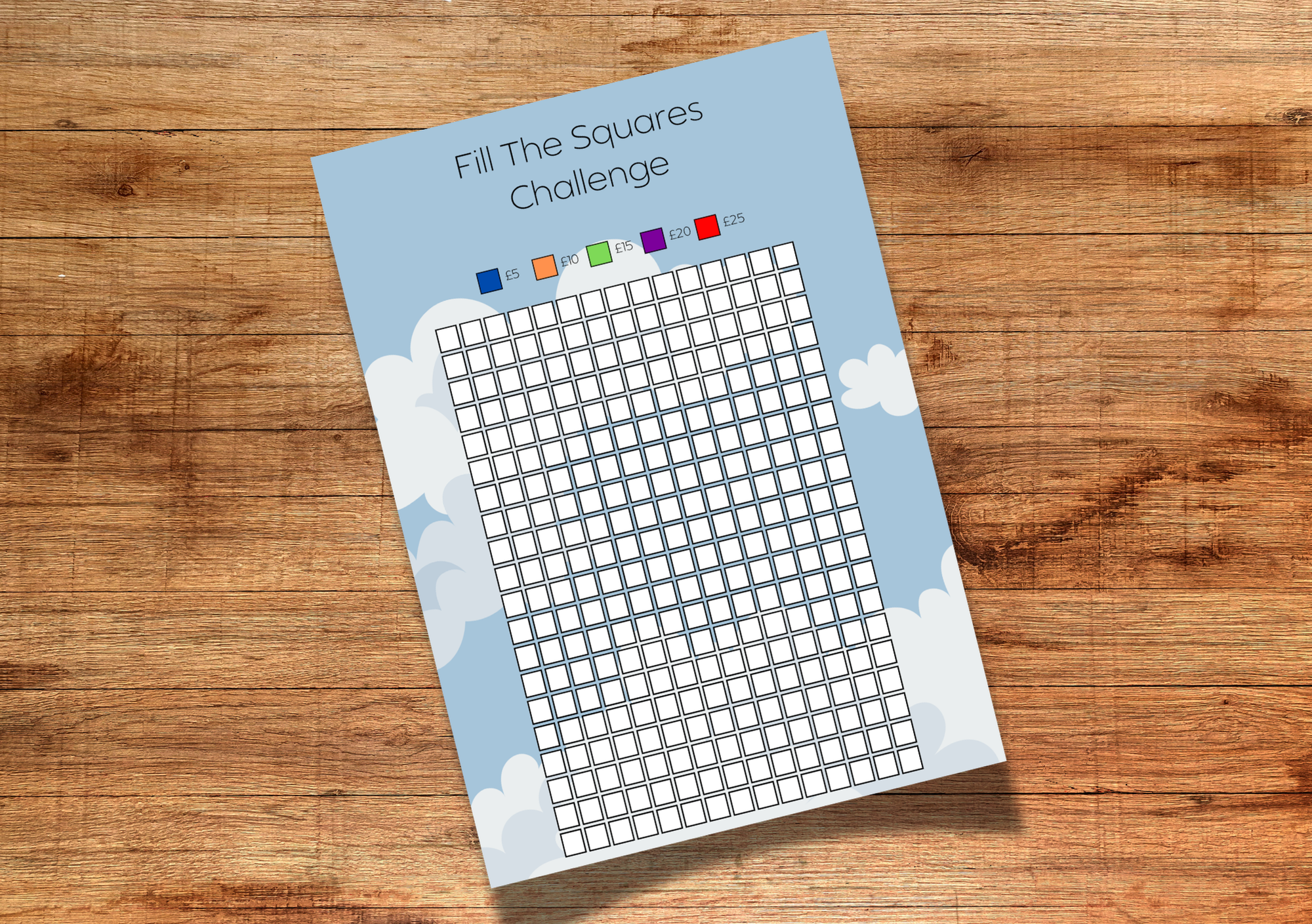 Fill The Squares Savings Challenge