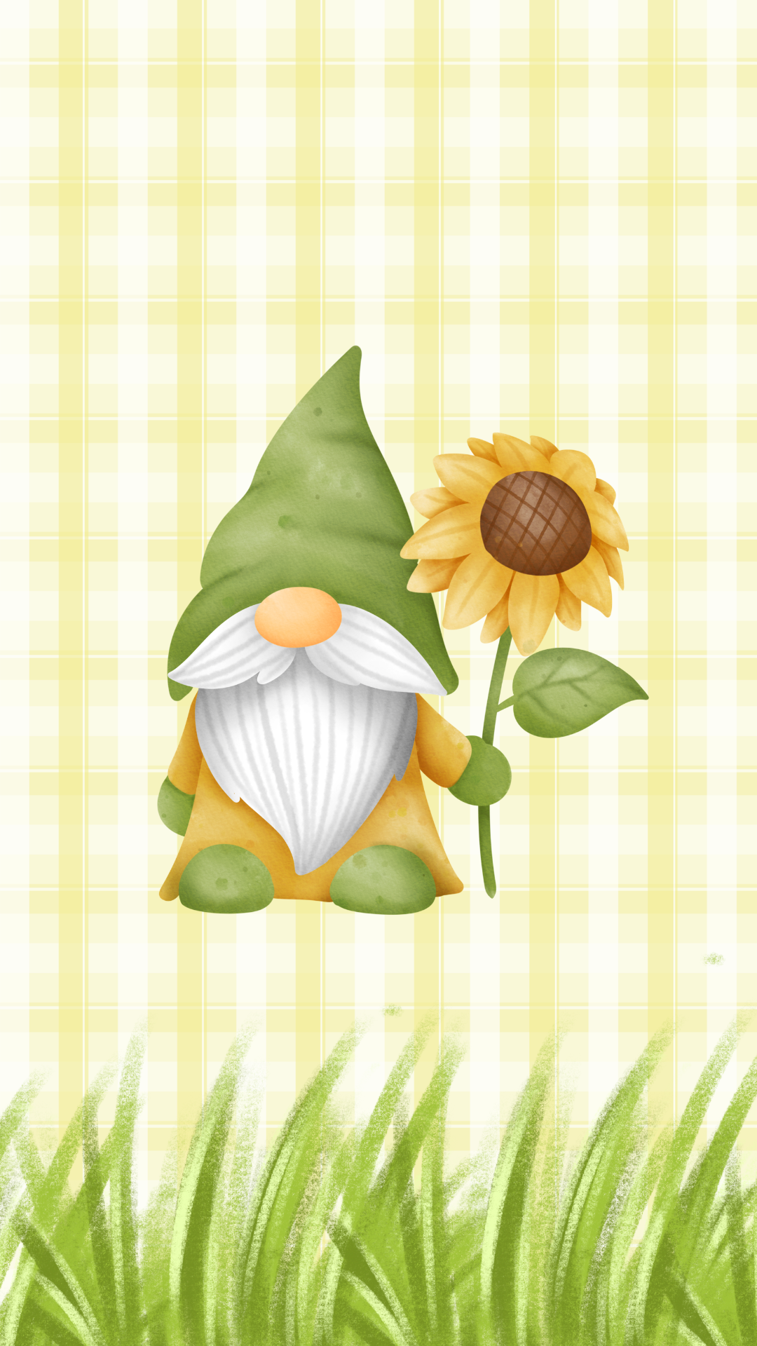 Sunflower Gonk Digital Download Phone Wallpaper
