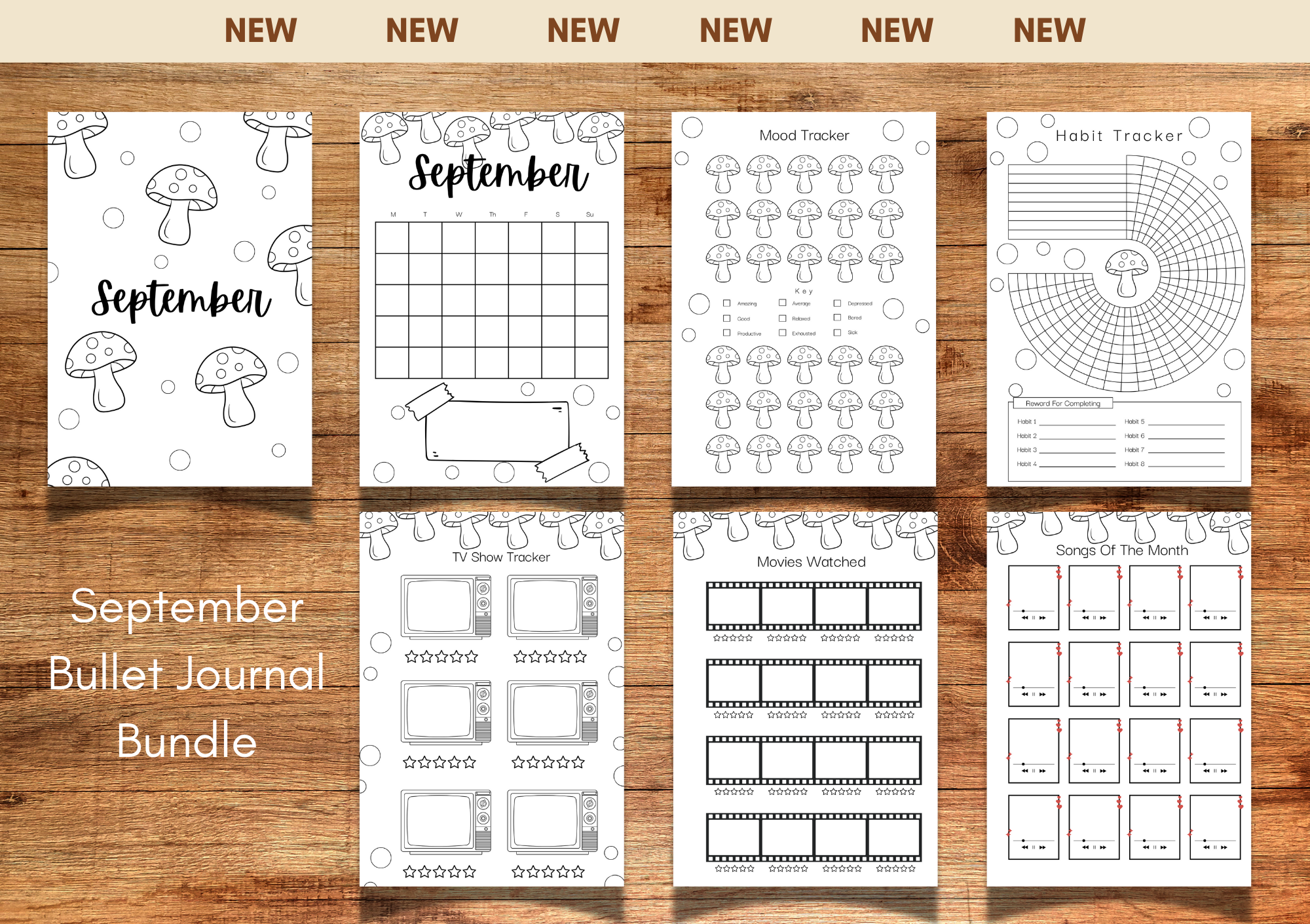 September Bullet Journal Pages