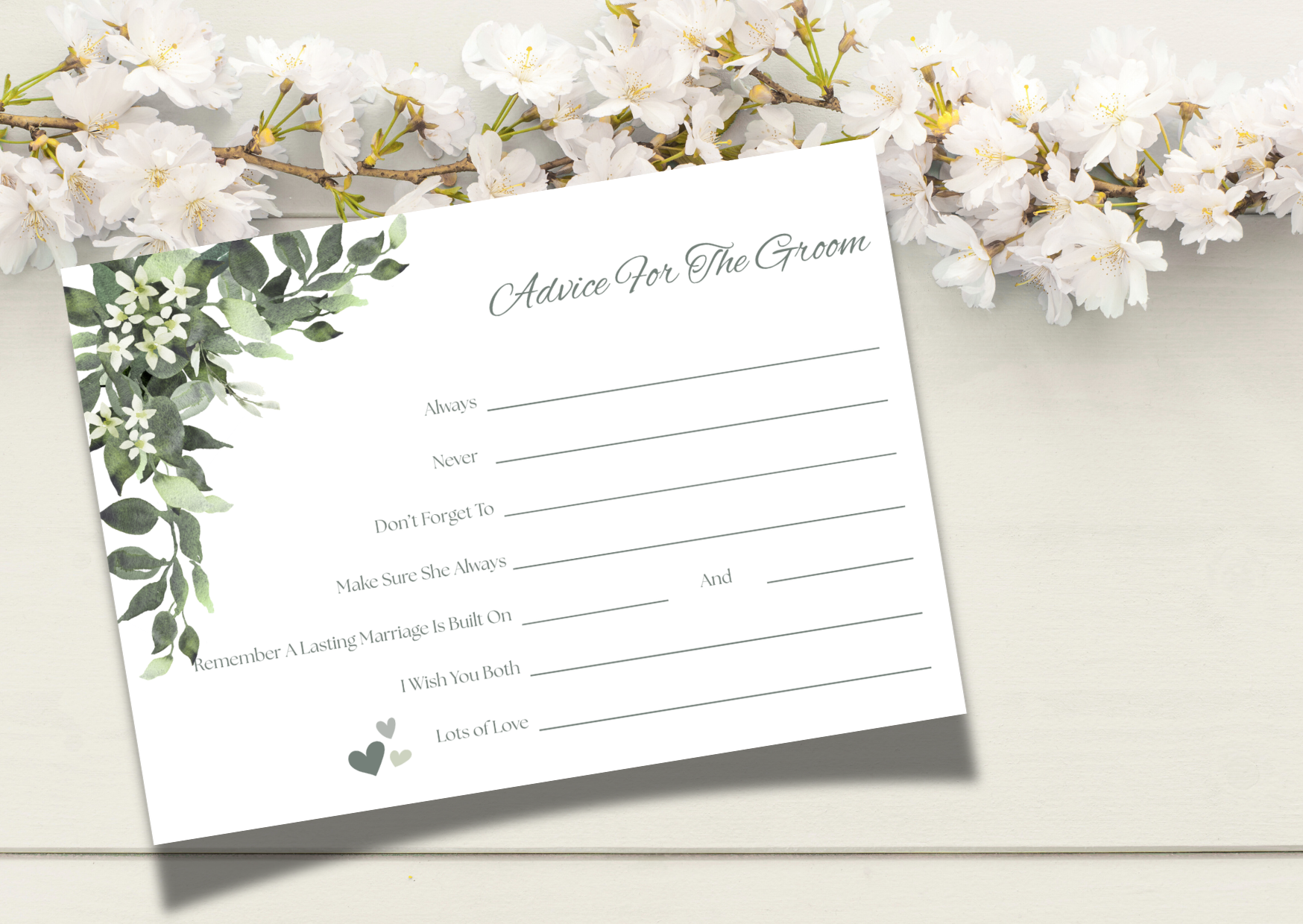 Advice To Groom Cards - Lily Of The Valley
