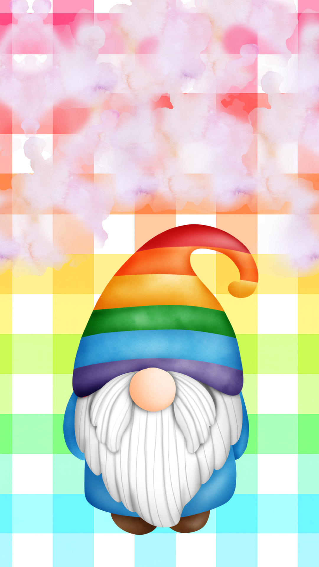 Rainbow Gonk Digital Download Phone Wallpaper