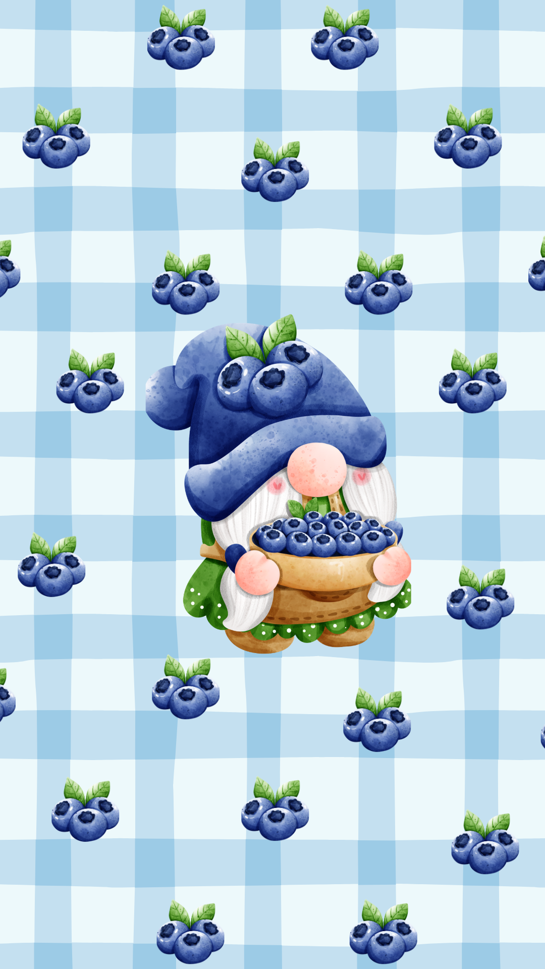 Blueberry Gonk Digital Download Phone Wallpaper