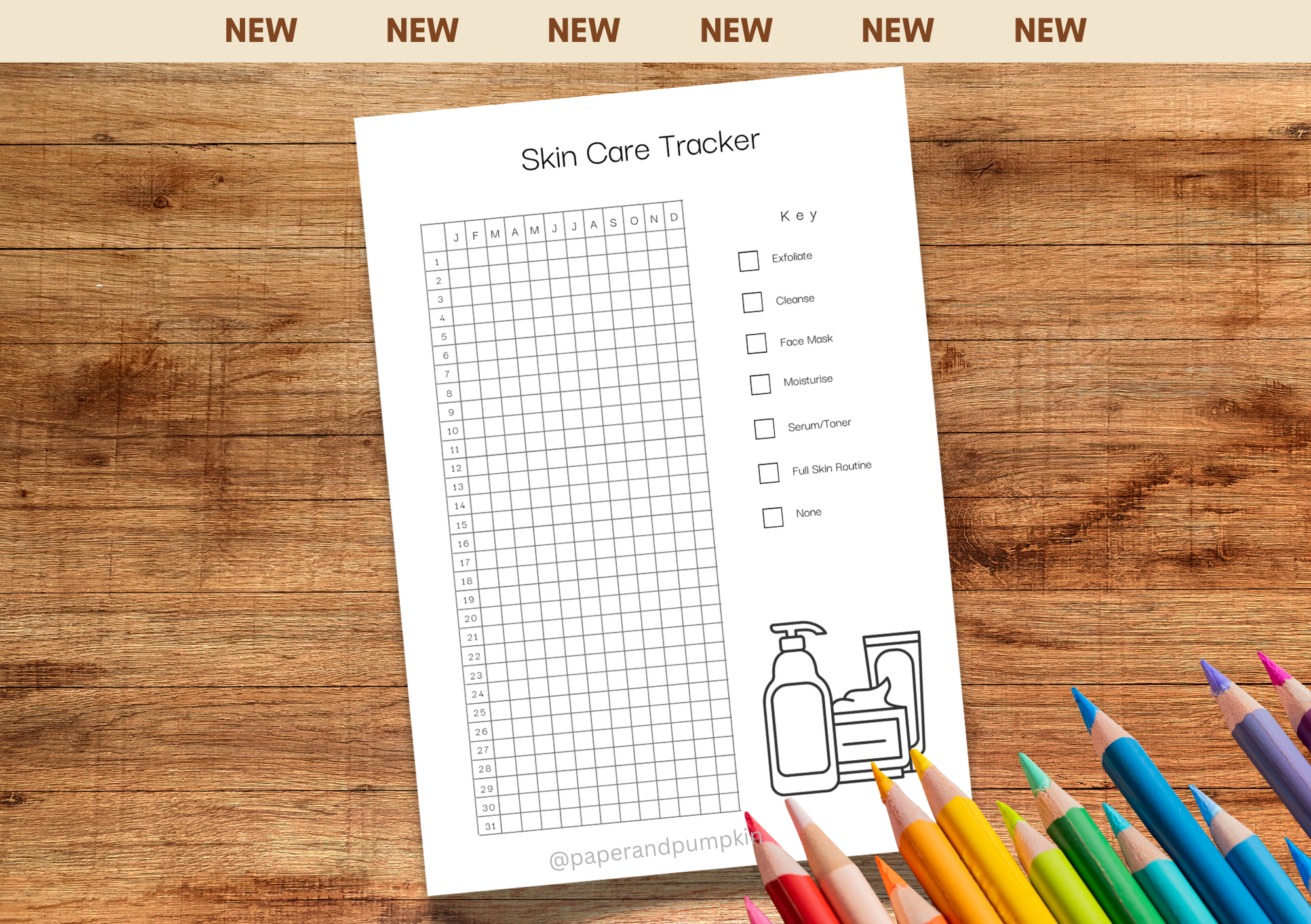 Self Care Tracker Bullet Journal Page