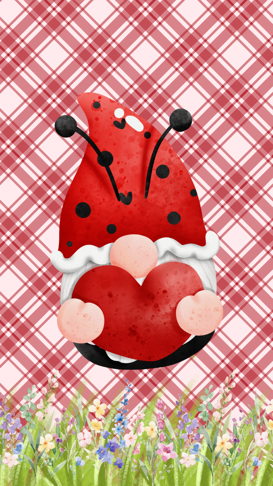 Ladybird Gonk Digital Download Phone Wallpaper
