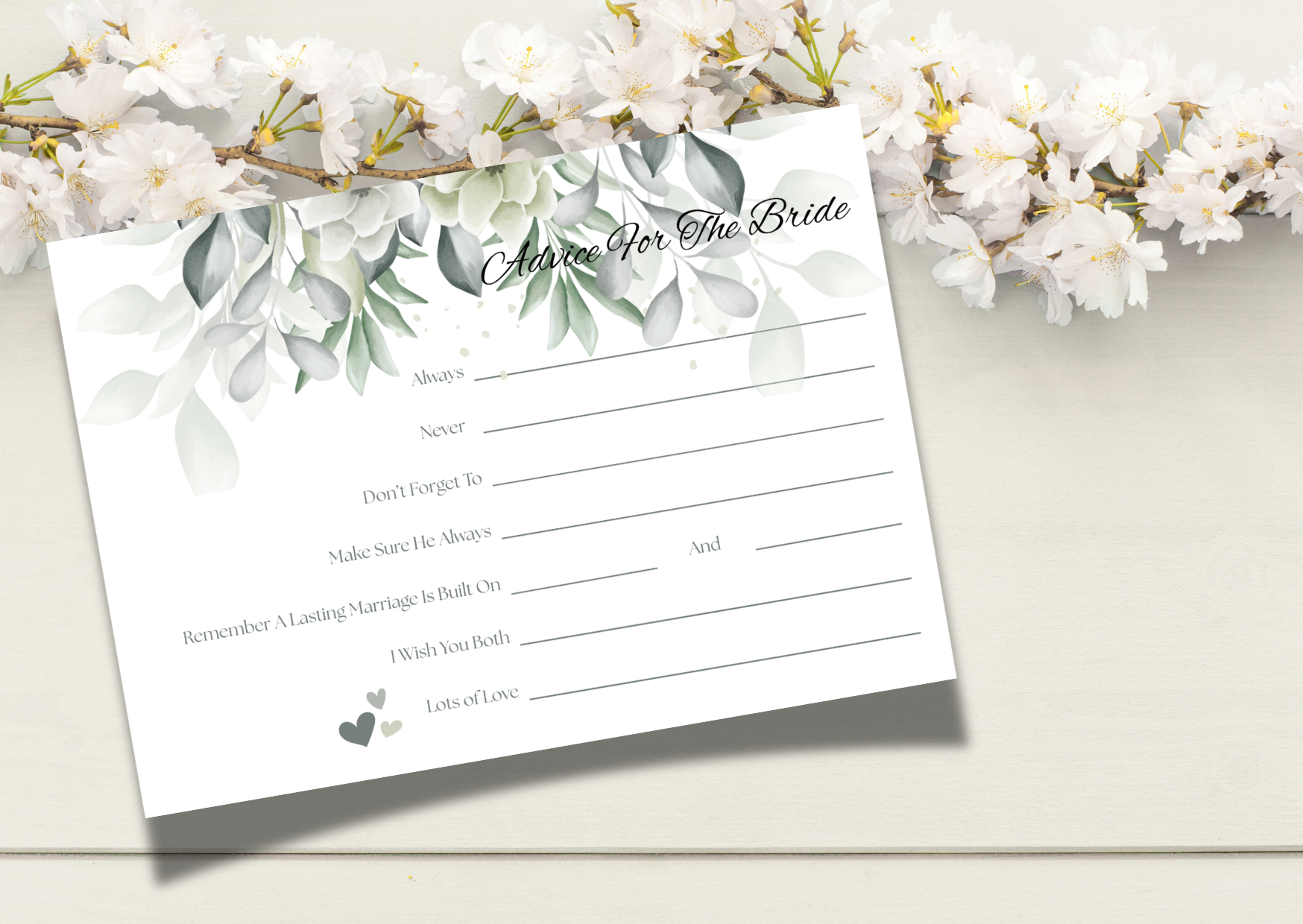 Advice To Bride Cards - Eucalyptus