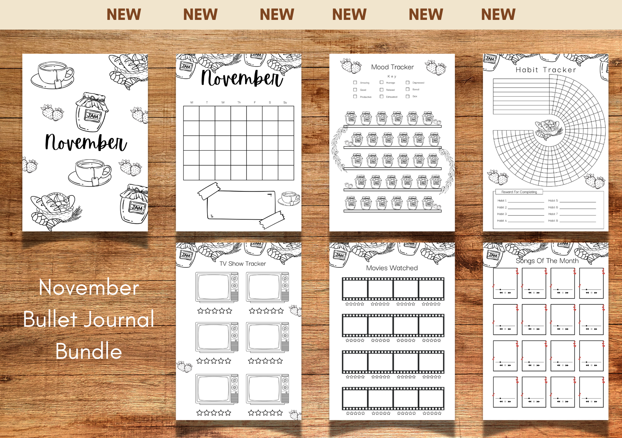 November Bullet Journal Pages