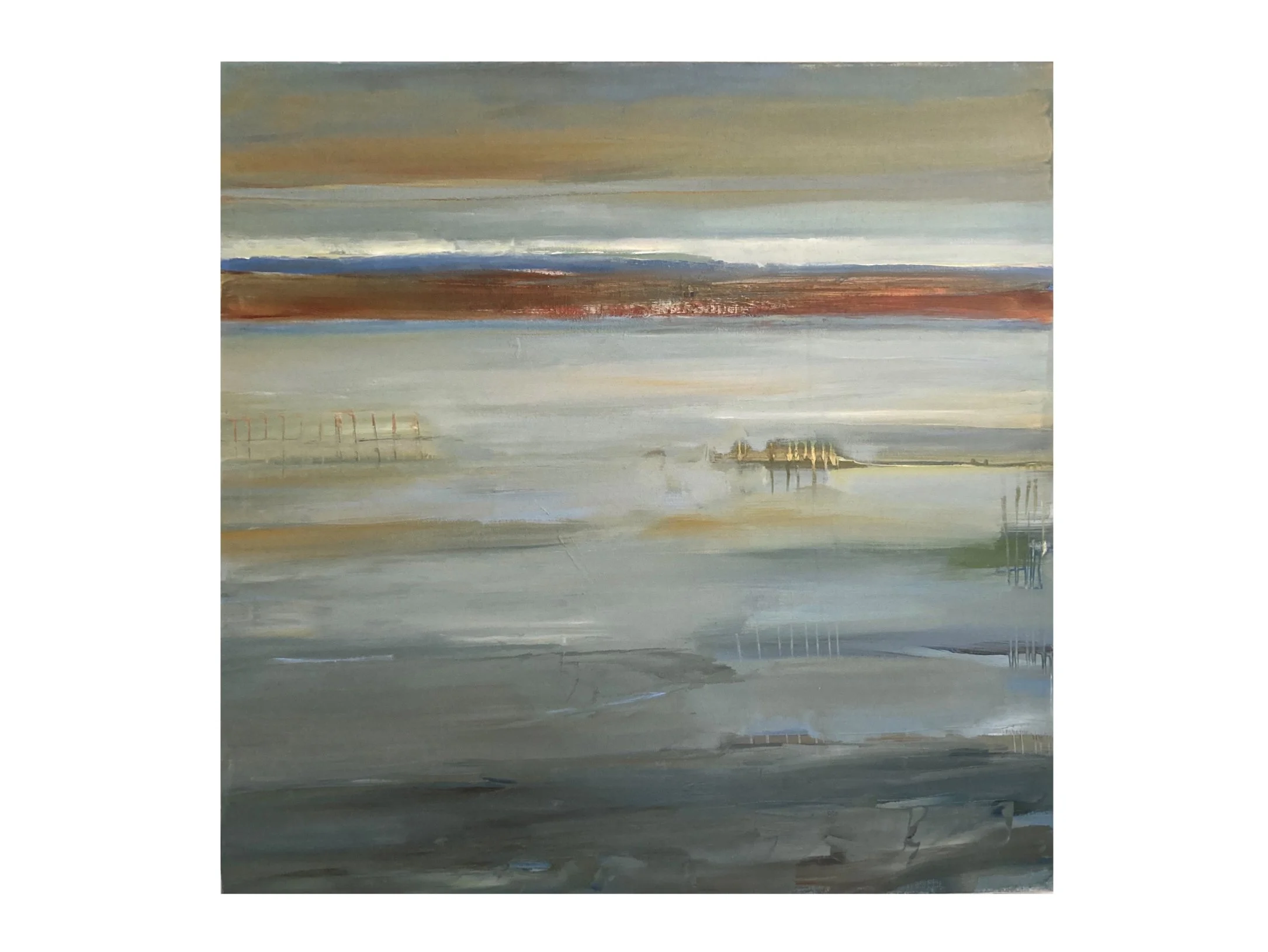 Something is in the Sea -- Acrylic on canvas (69.5 x 69.5 cm deep edge)