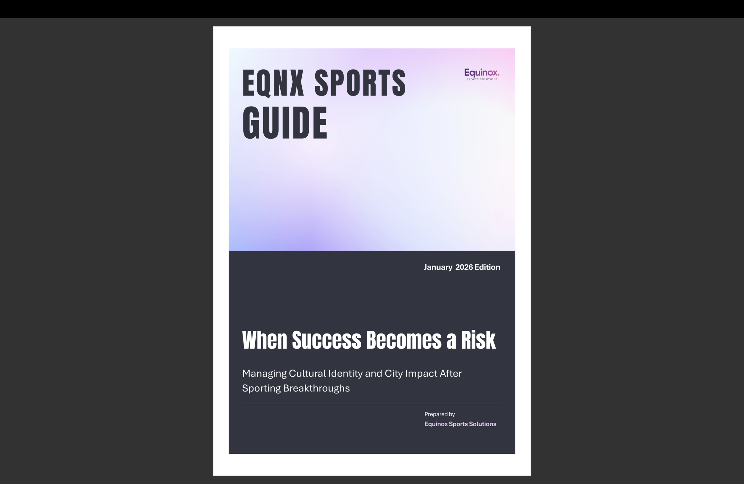 When Success Becomes a Risk: Governing Identity After Sporting Breakthroughs