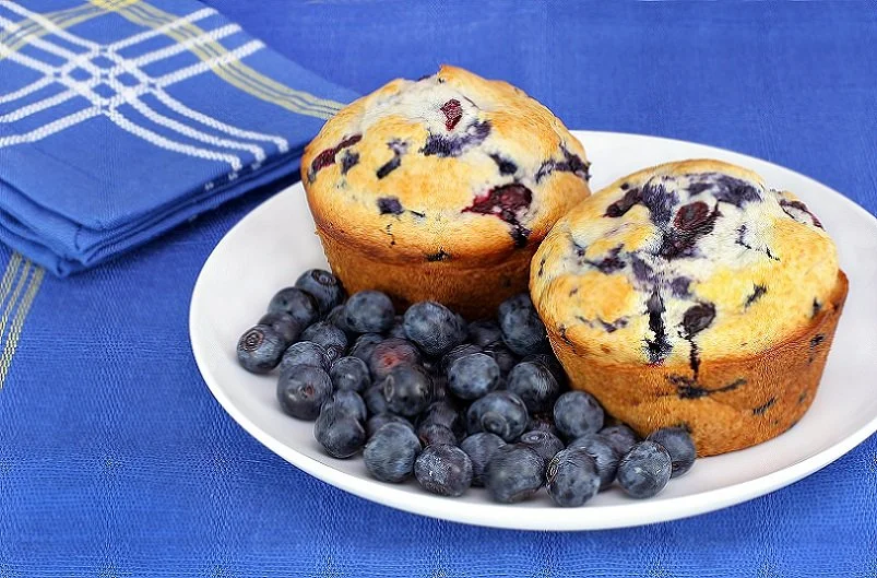 Freshly Baked Blueberry Muffins