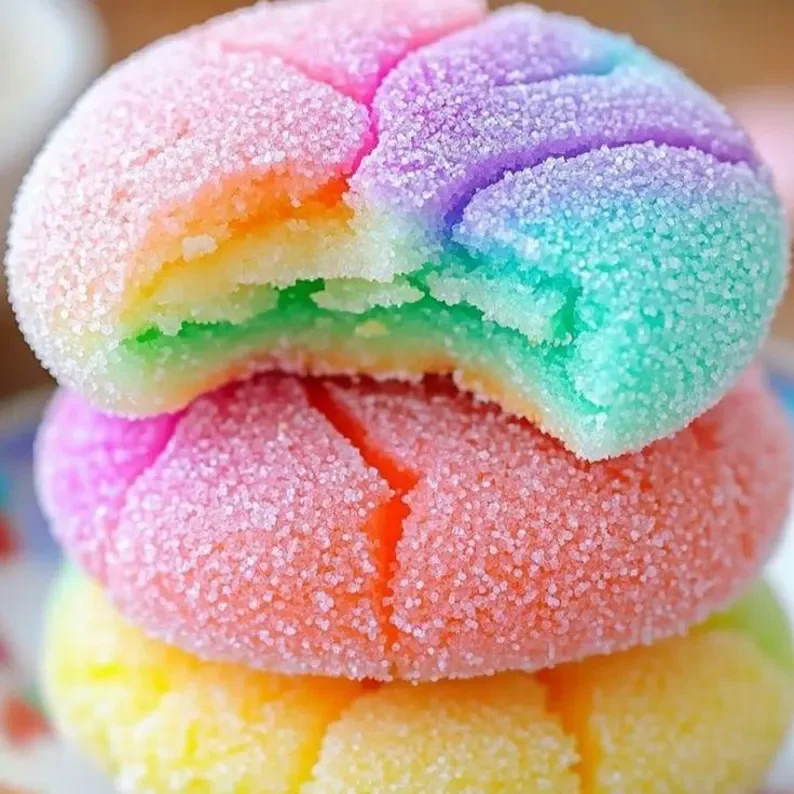 Rainbow jelly cookies