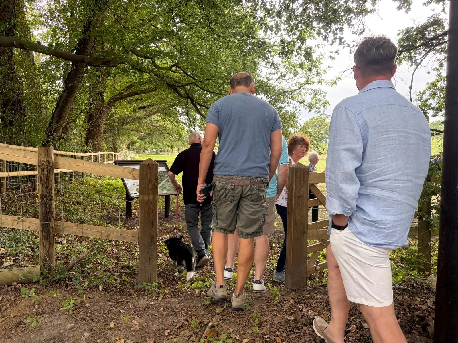 Community members entering the SANG at one of the gates
