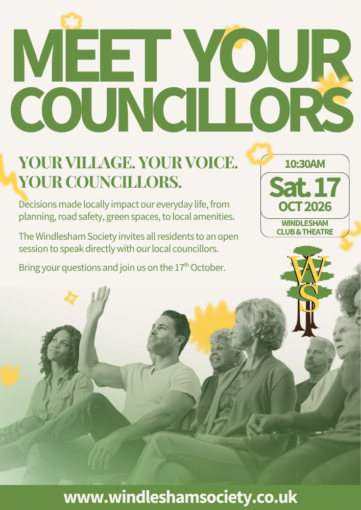 Poster inviting residents to the meet the councillor session in October