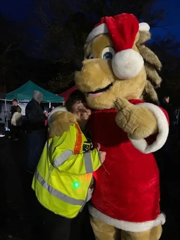 councillor pat and grace the hedgehog xmas 2025.webp