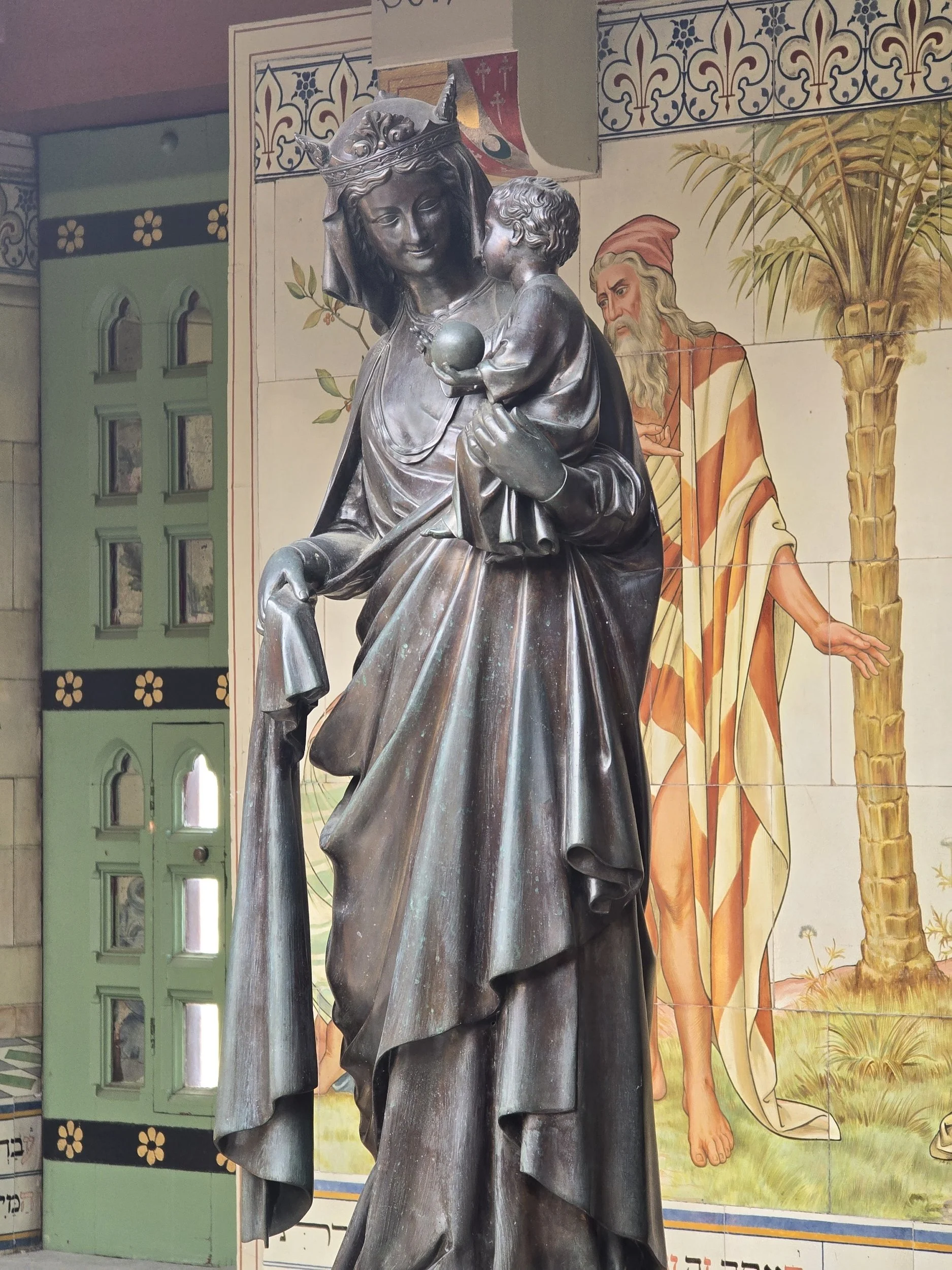 Madonna and Child Statue, Roof Garden at Cardiff Castle