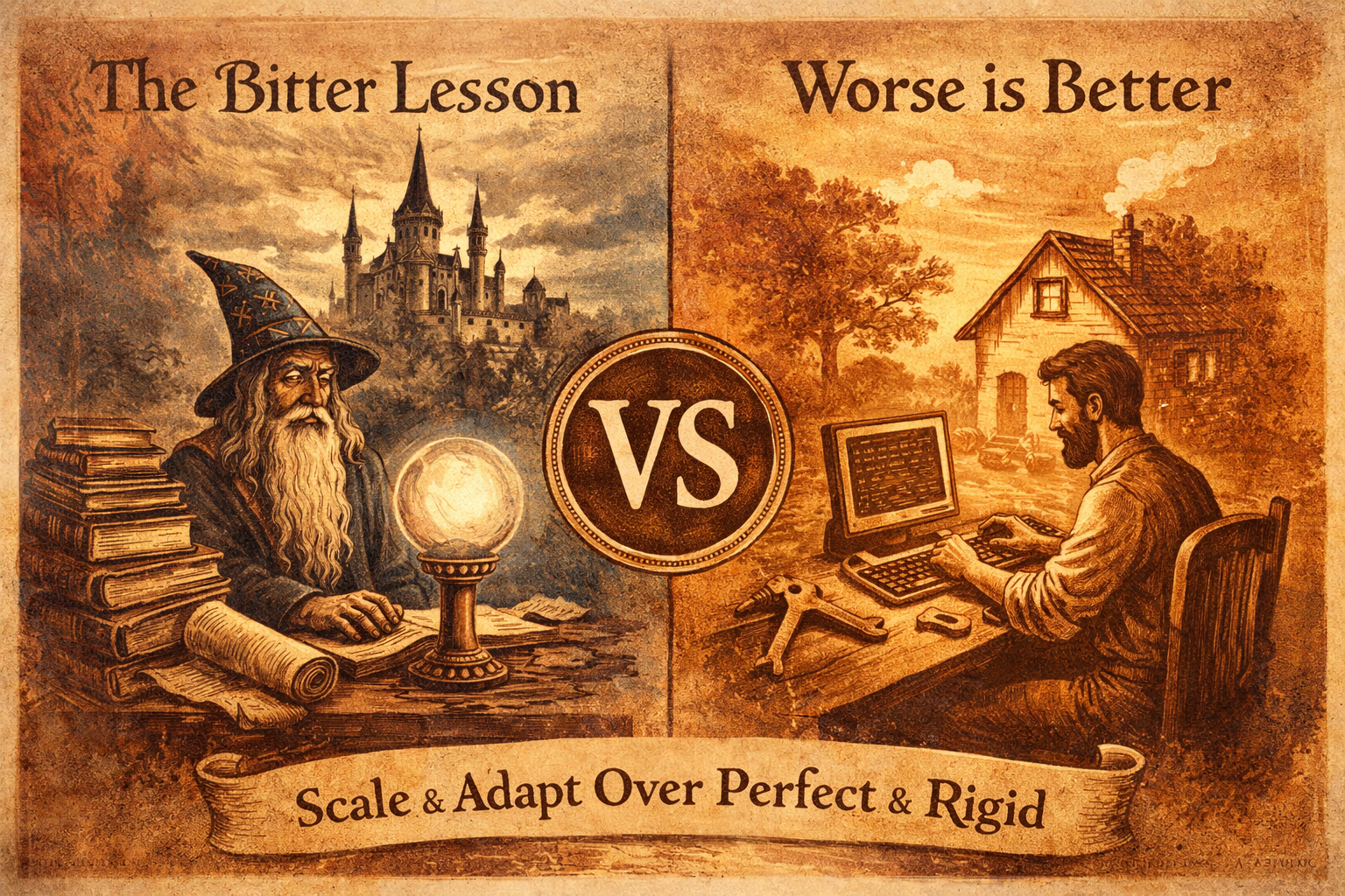 The Bitter lesson and worse is Better