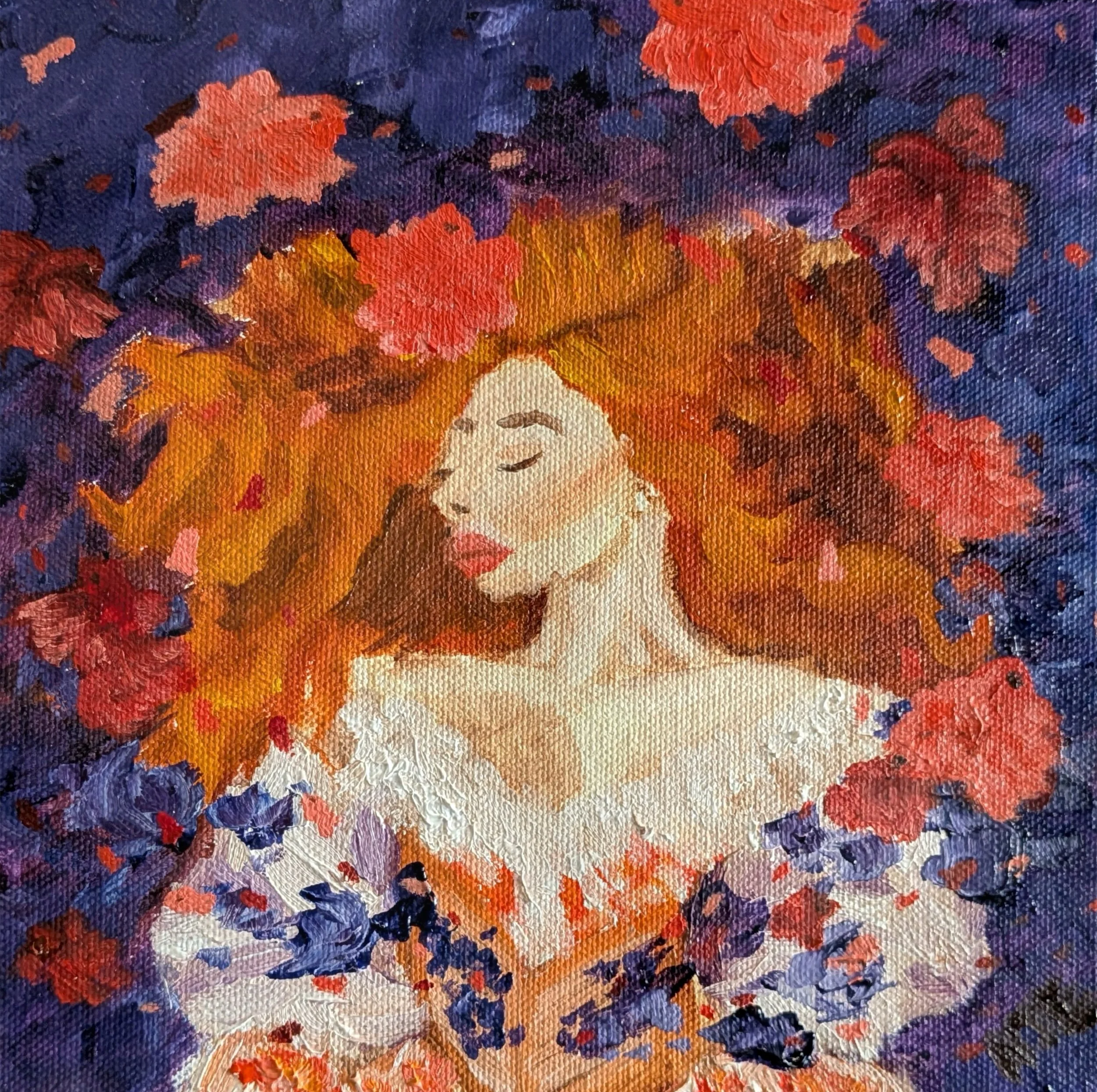 'Autumnal Dreaming'
20x20cm deep edge canvas
Oil paints on canvas
Completed Nov 2025