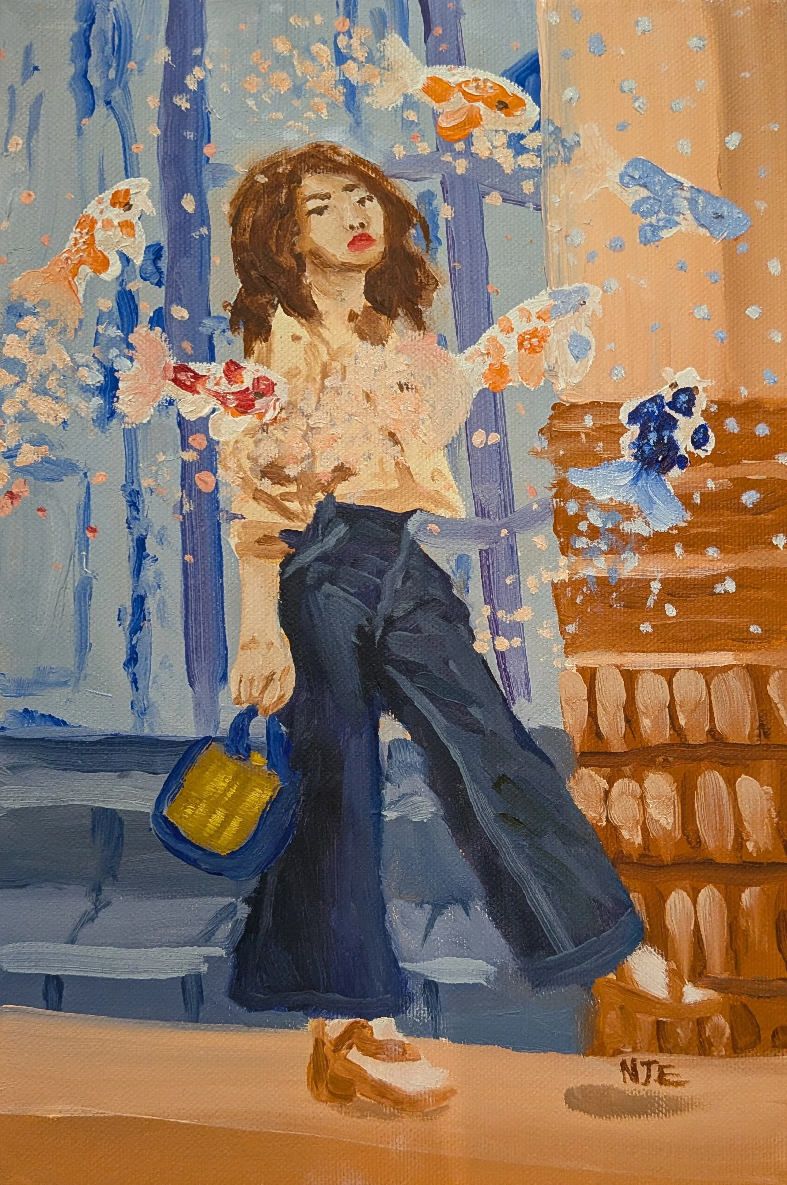 'Head in a Bubble'
20x30cm standard canvas
Oil paints
Completed March 2026