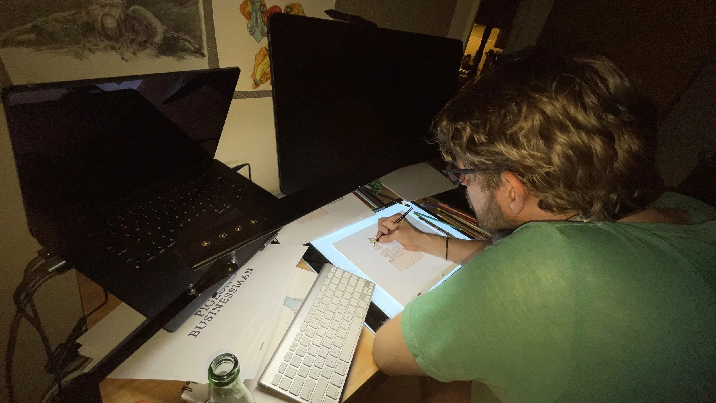 Will Blank Animating Pigeon Businessman