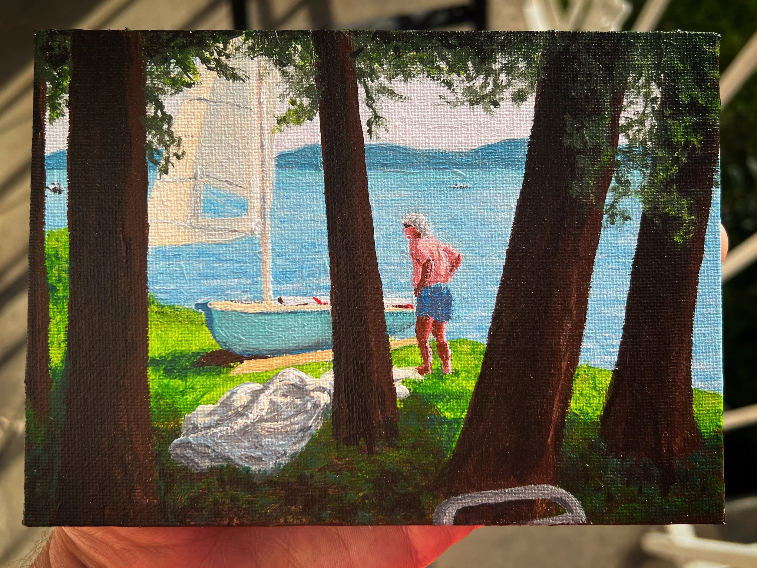 Uncle Dick Fixes His Sailboat