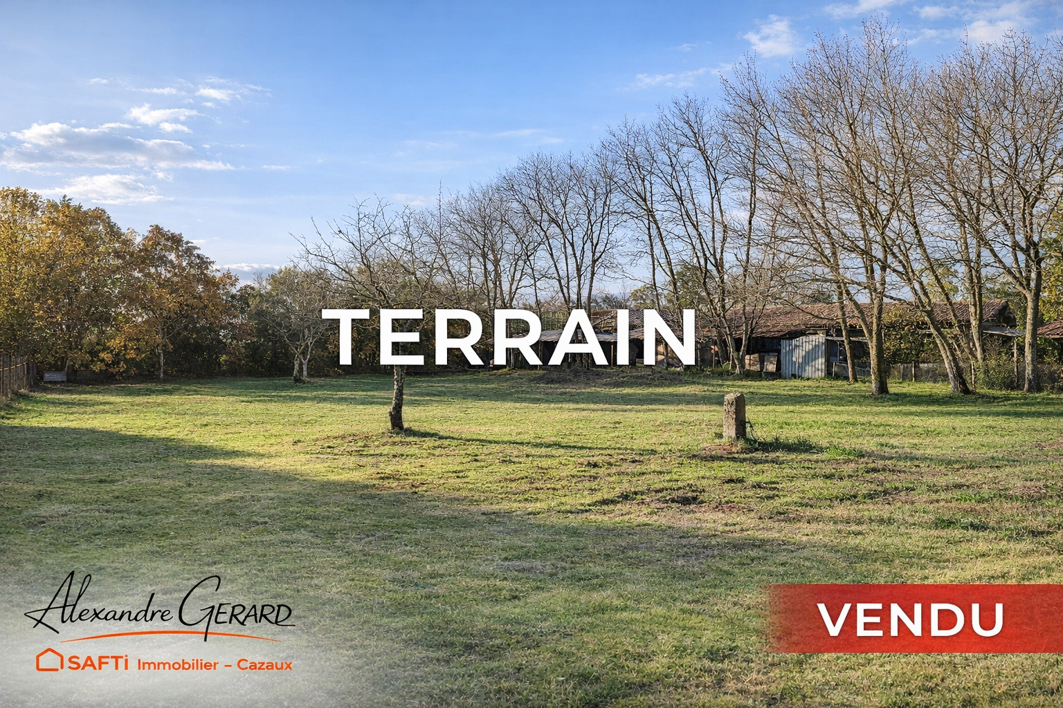 Terrain vendu à Cazaux - 1000 m² - Réf. : 684095