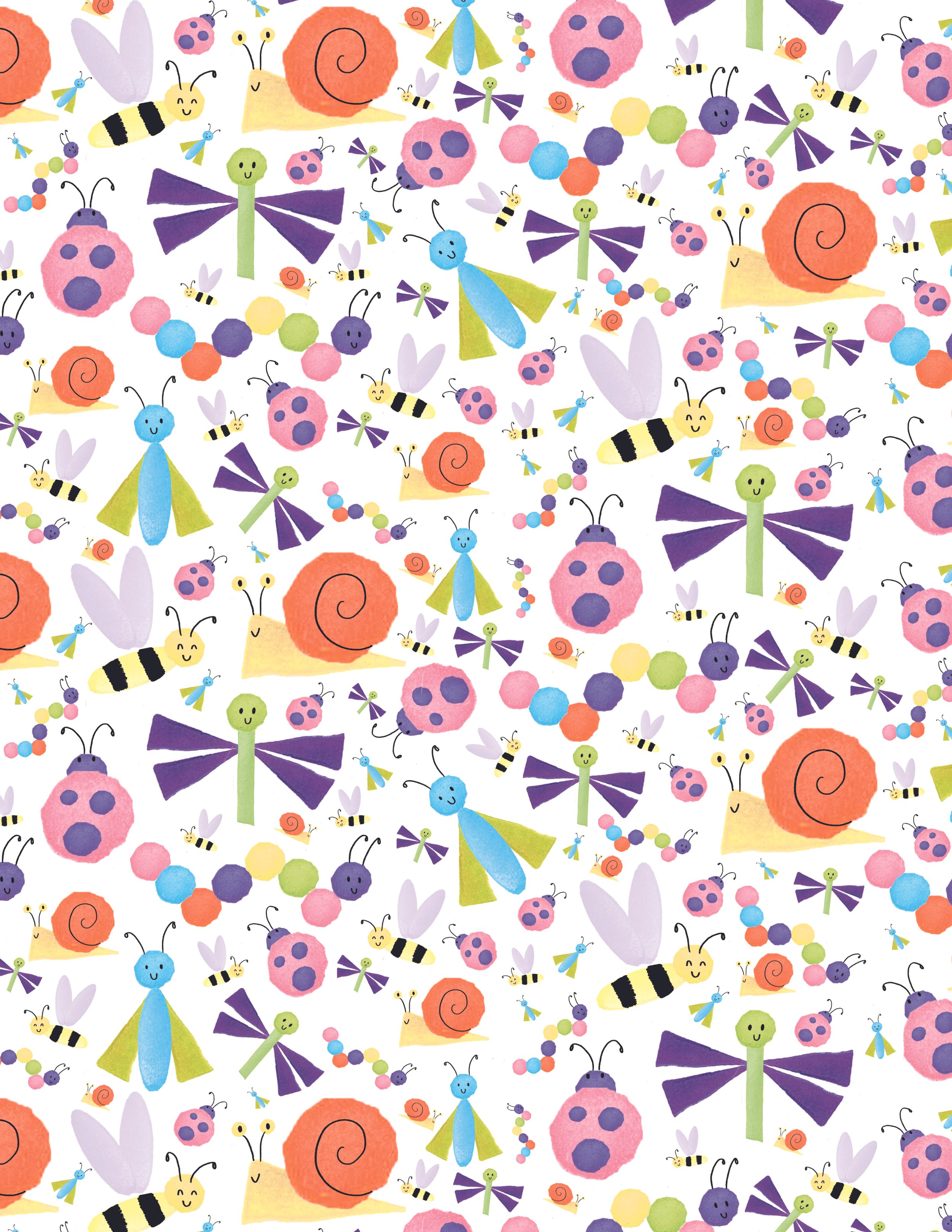 Retro Bugs Fabric Pattern Collection-Bugs