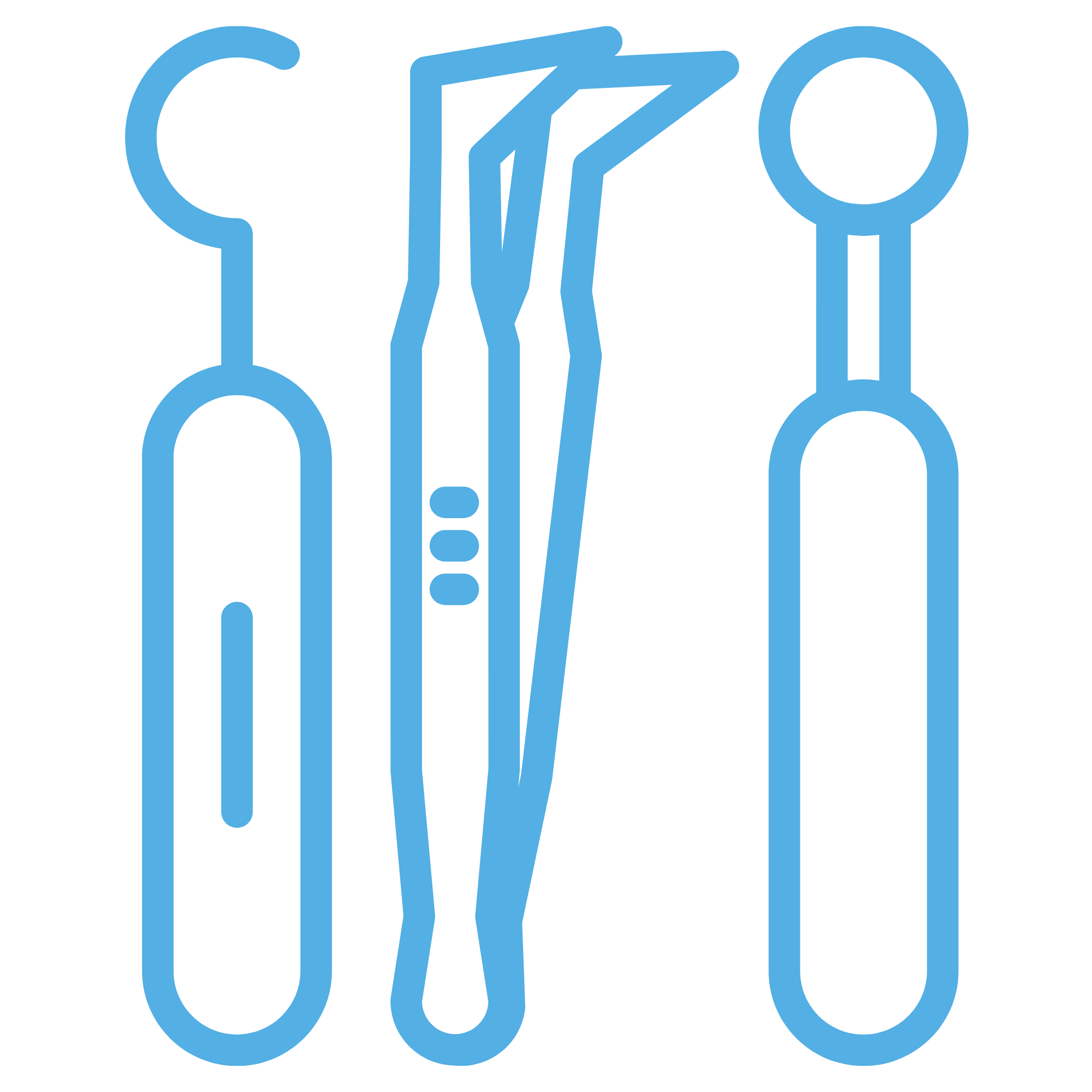 Line drawing icon of dental instruments, representing other dental services.