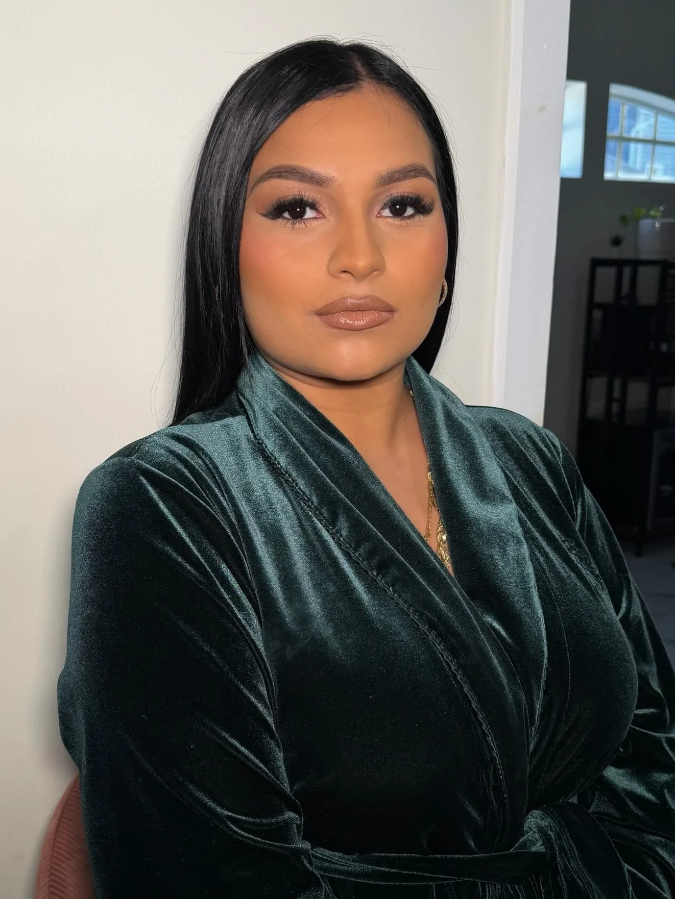 The Perfect Glam For A Perfect Face 😍🤎
@miahcelestellc | @celestemarie.xo 

Brows: @nyxcosmetics Brow Blade &amp; Shade Brow Pencil Shade &ldquo;Espresso&rdquo;

Foundation : @tartecosmetics Face Tape Foundation

Concealer : @tartecosmetics Shape T