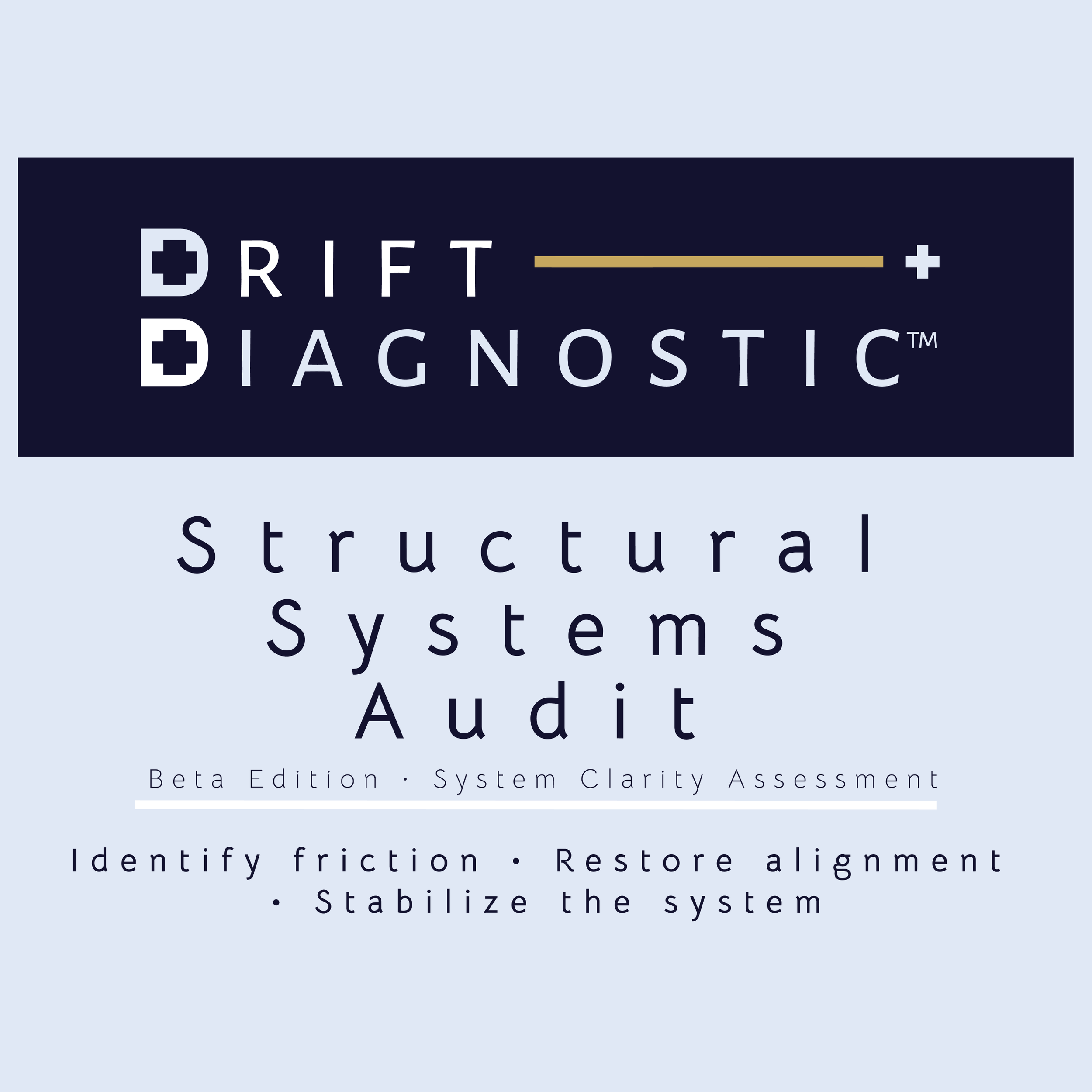 Drift Diagnostic™ Structural System Audit - Founders Beta Edition