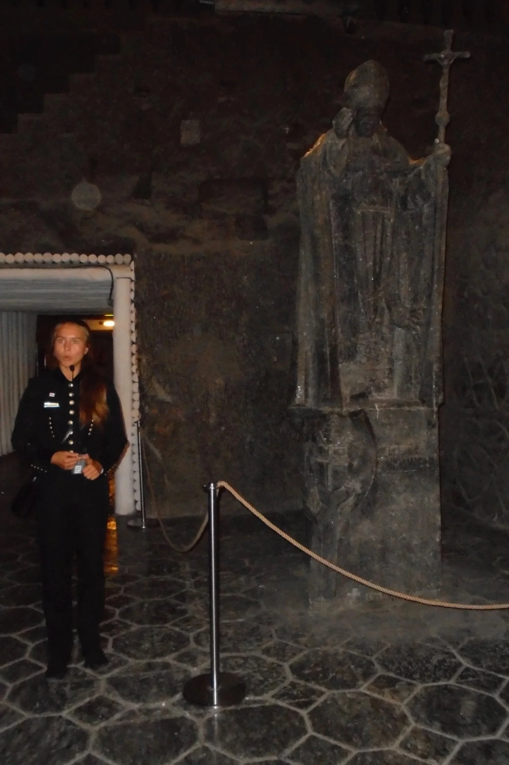 Salt statue of Pope John Paul II 2014