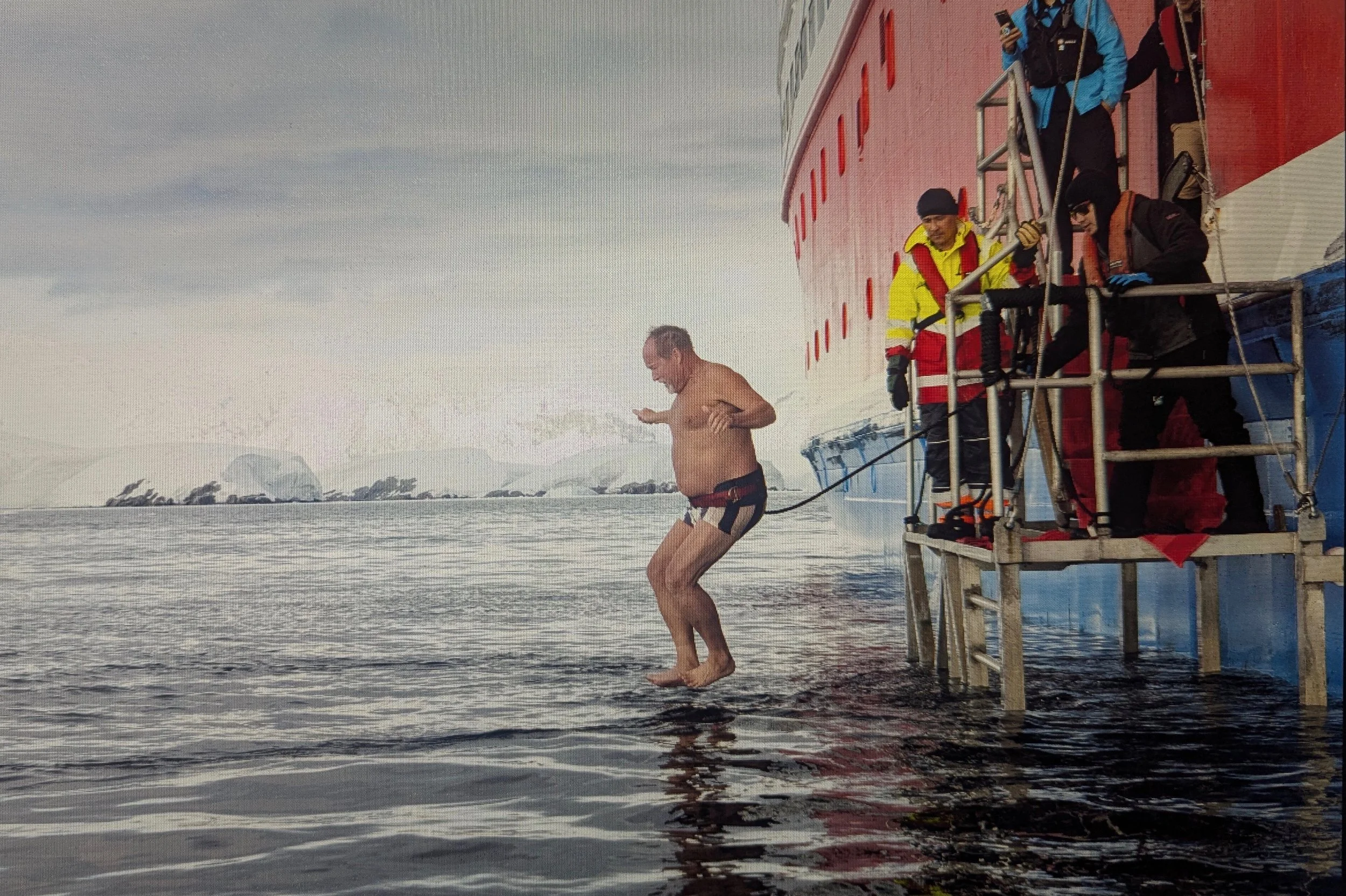 Polar plunge Antarctica 2025